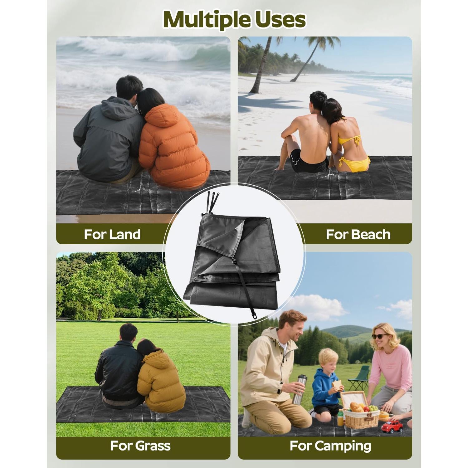 Huella de tienda SHINECRAVE 230x150 cm impermeable para camping