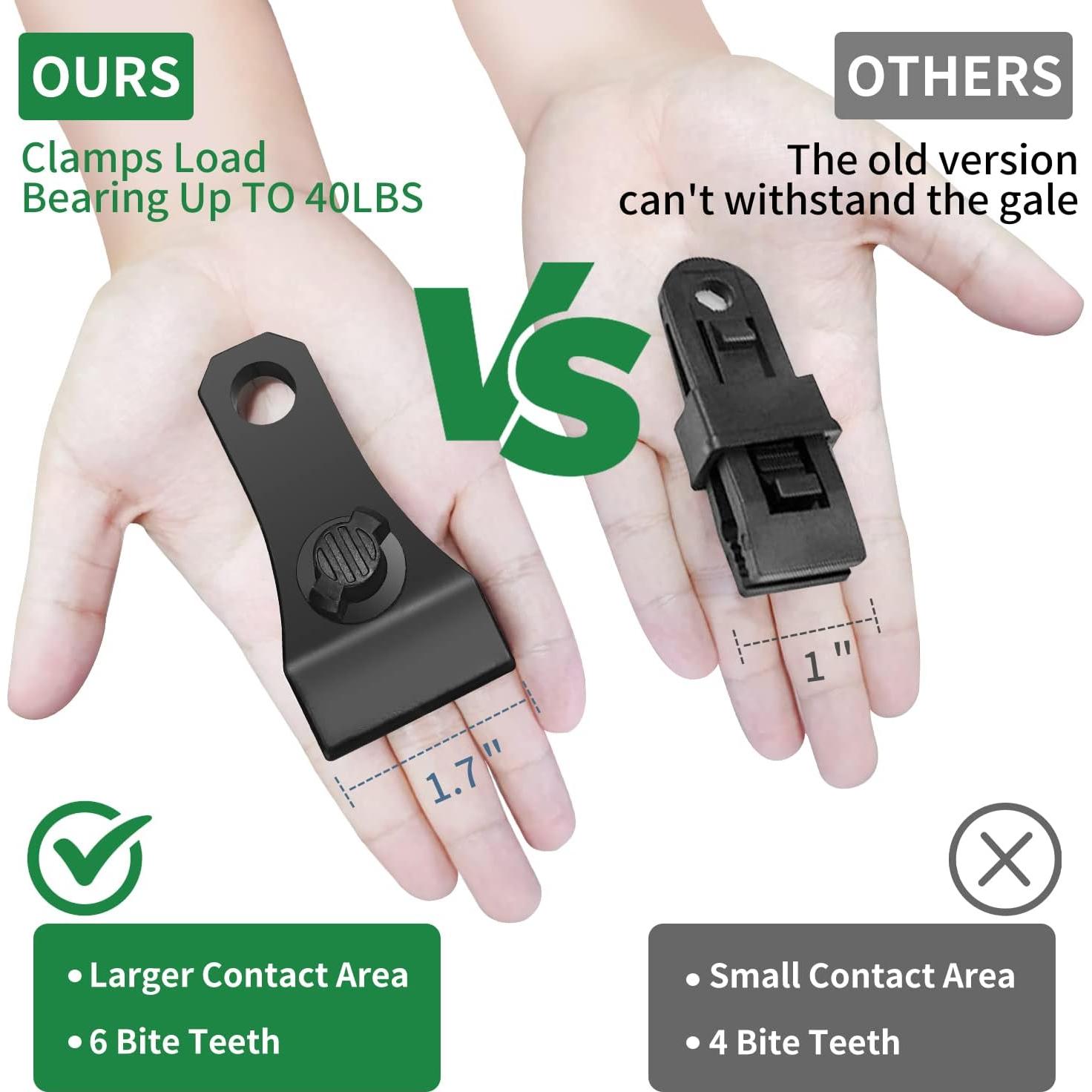 Clips Grandes para Lonas HLOGREE 40 Pcs Alta Resistencia