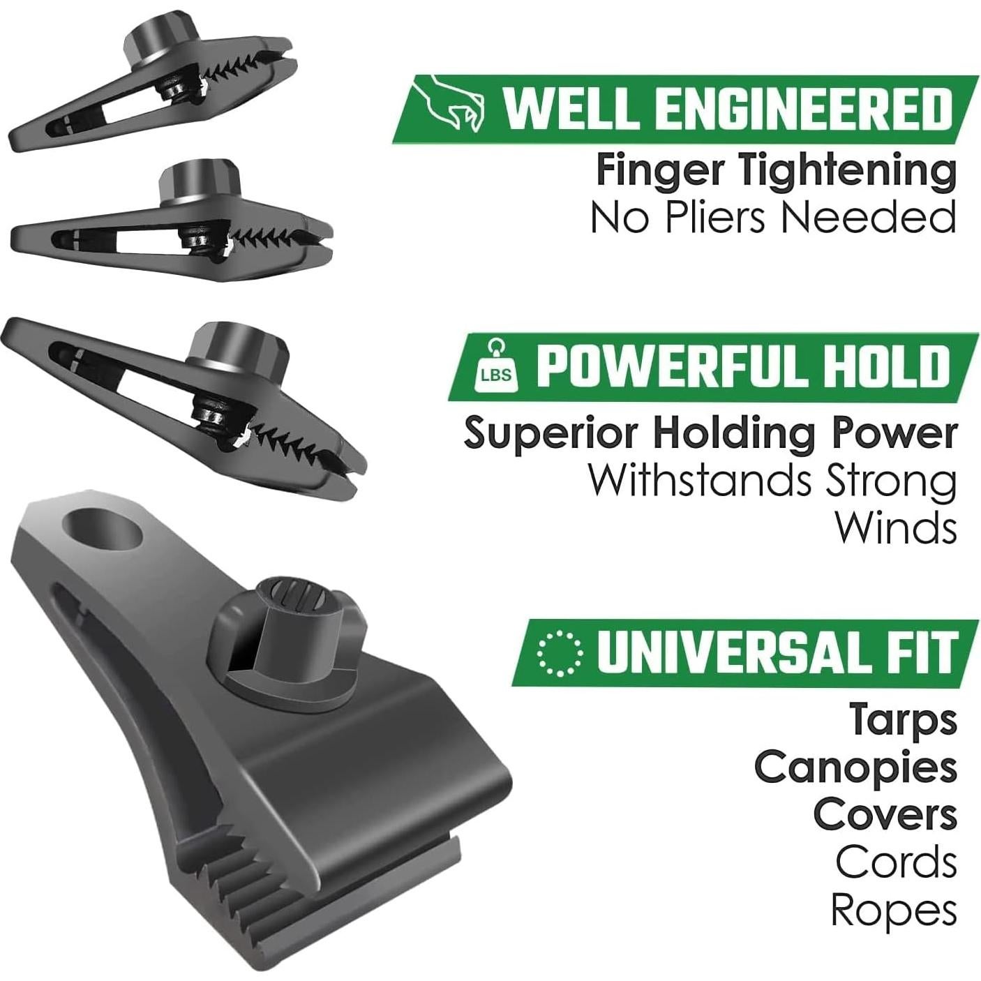 Clips Grandes para Lonas HLOGREE 40 Pcs Alta Resistencia