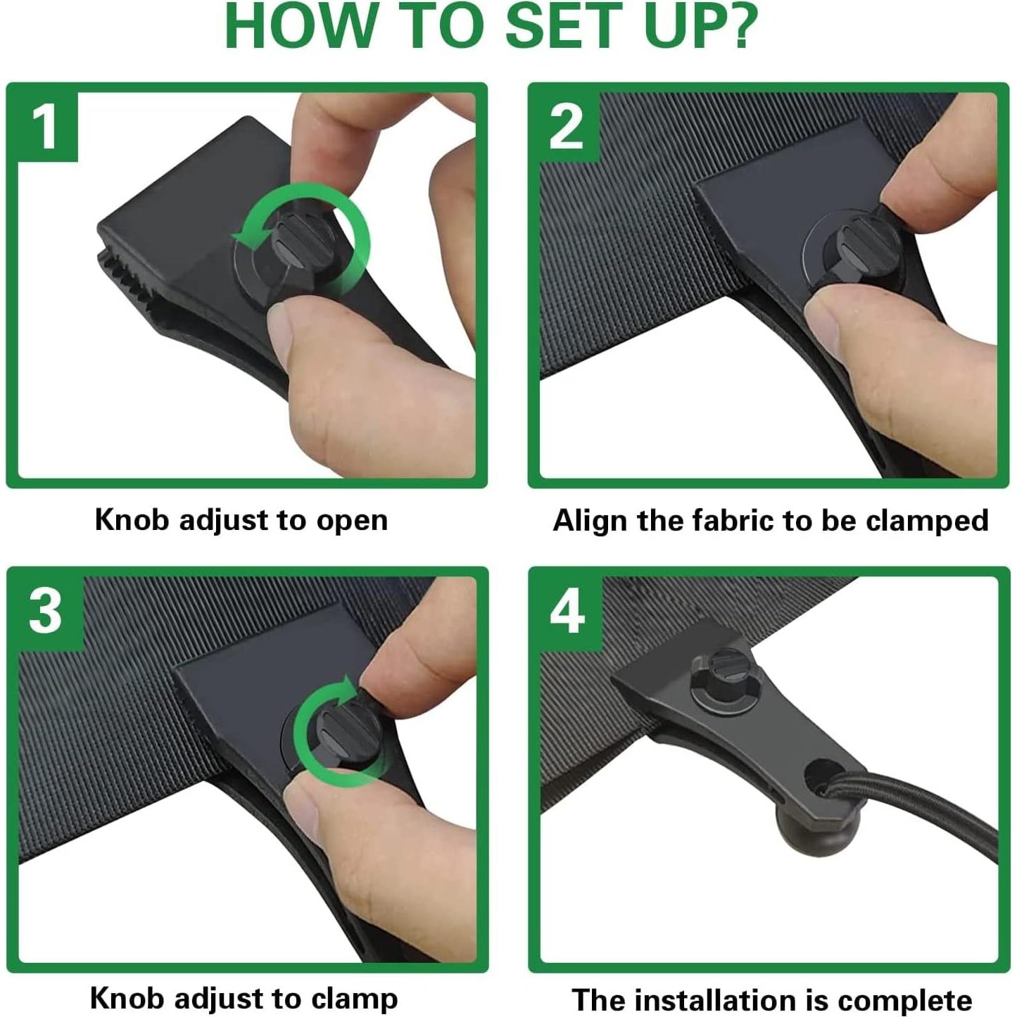 Clips Grandes para Lonas HLOGREE 40 Pcs Alta Resistencia