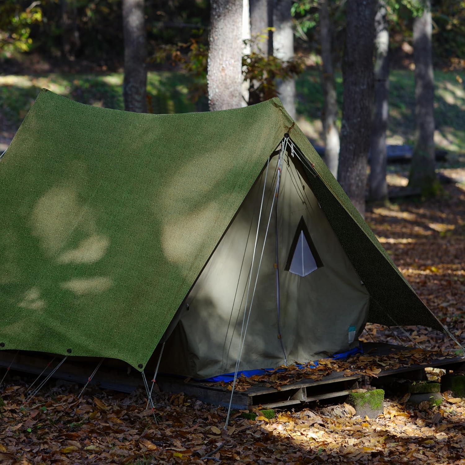 Lona Resistente Zuperia 3.05x3.66m Verde Oliva con Ojetes