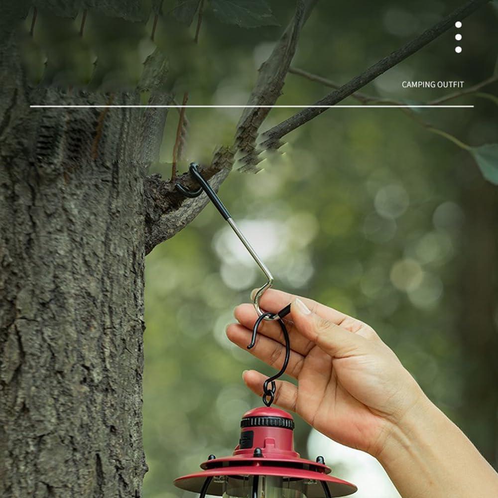 4 Ganchos Soporte de Lámpara Camping SquEqu Acero Inoxidable