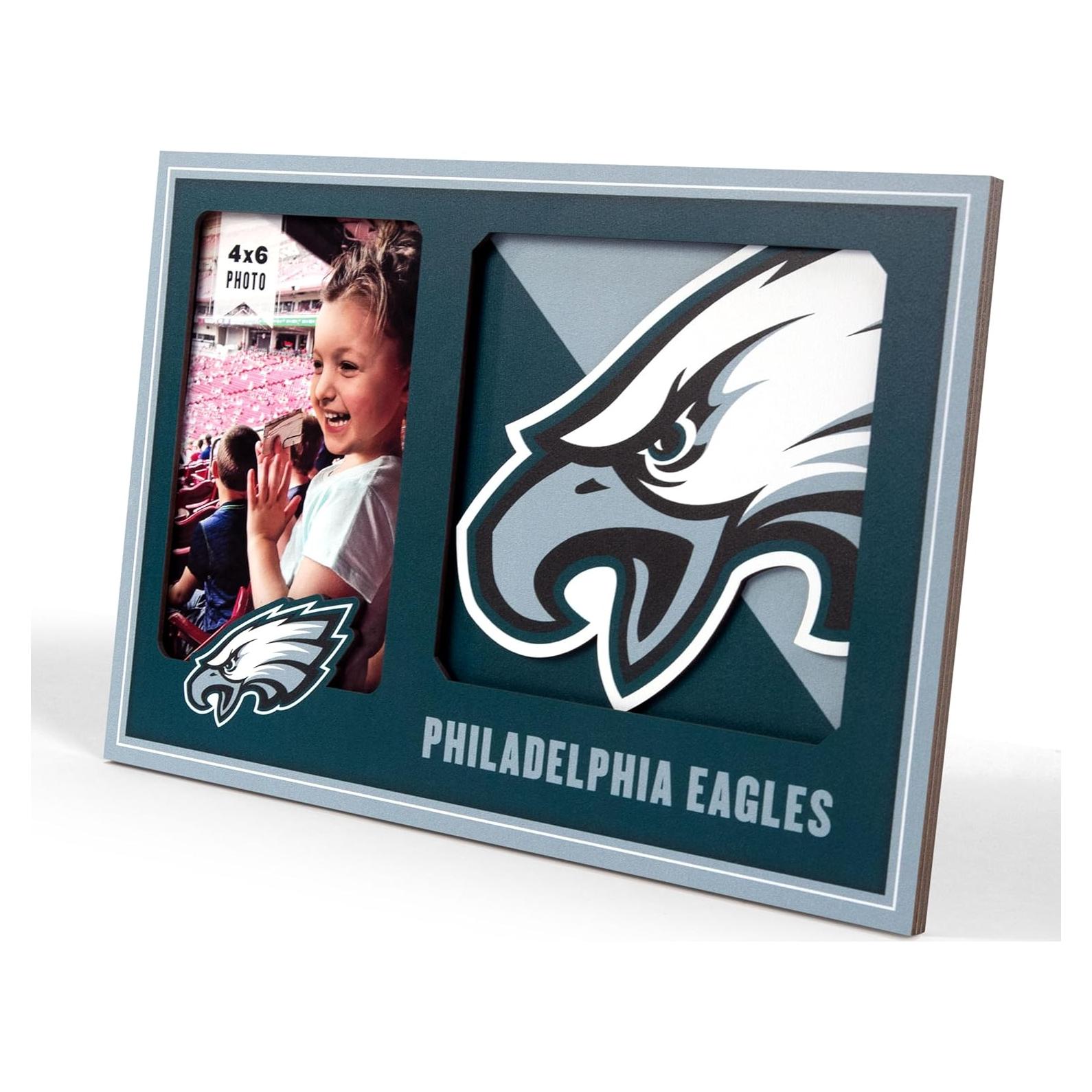 Marco de Foto 3D Philadelphia Eagles YouTheFan 30.48x20.32 cm