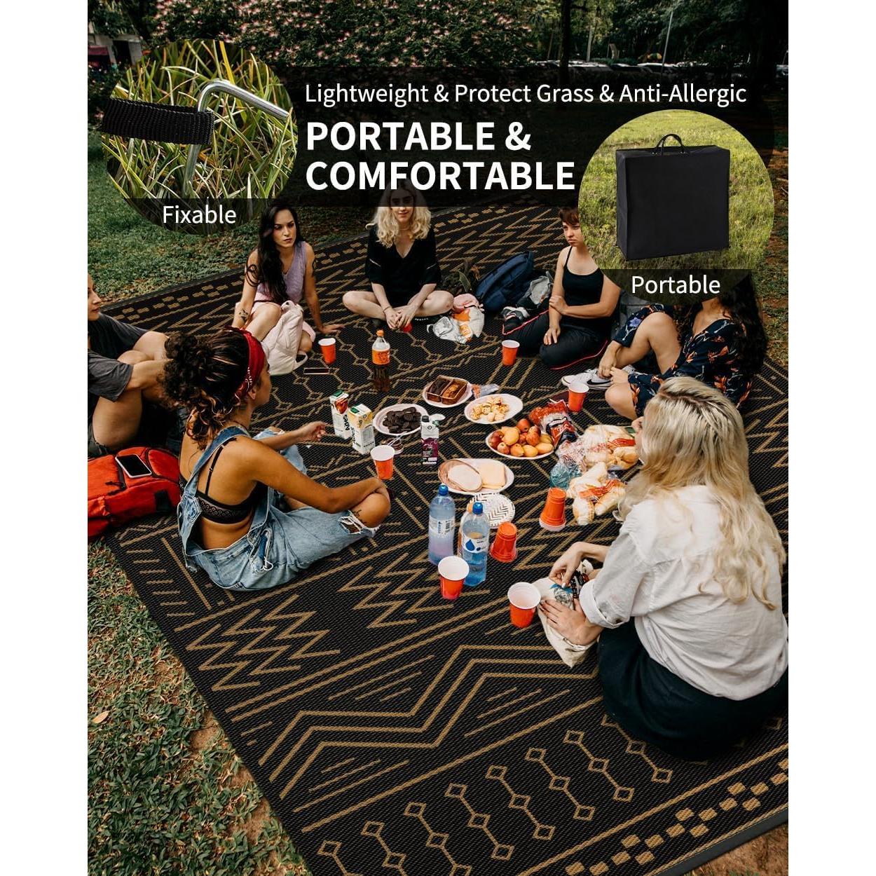 Alfombra Exterior Impermeable COCOER 2.74x3.66 m Reversible