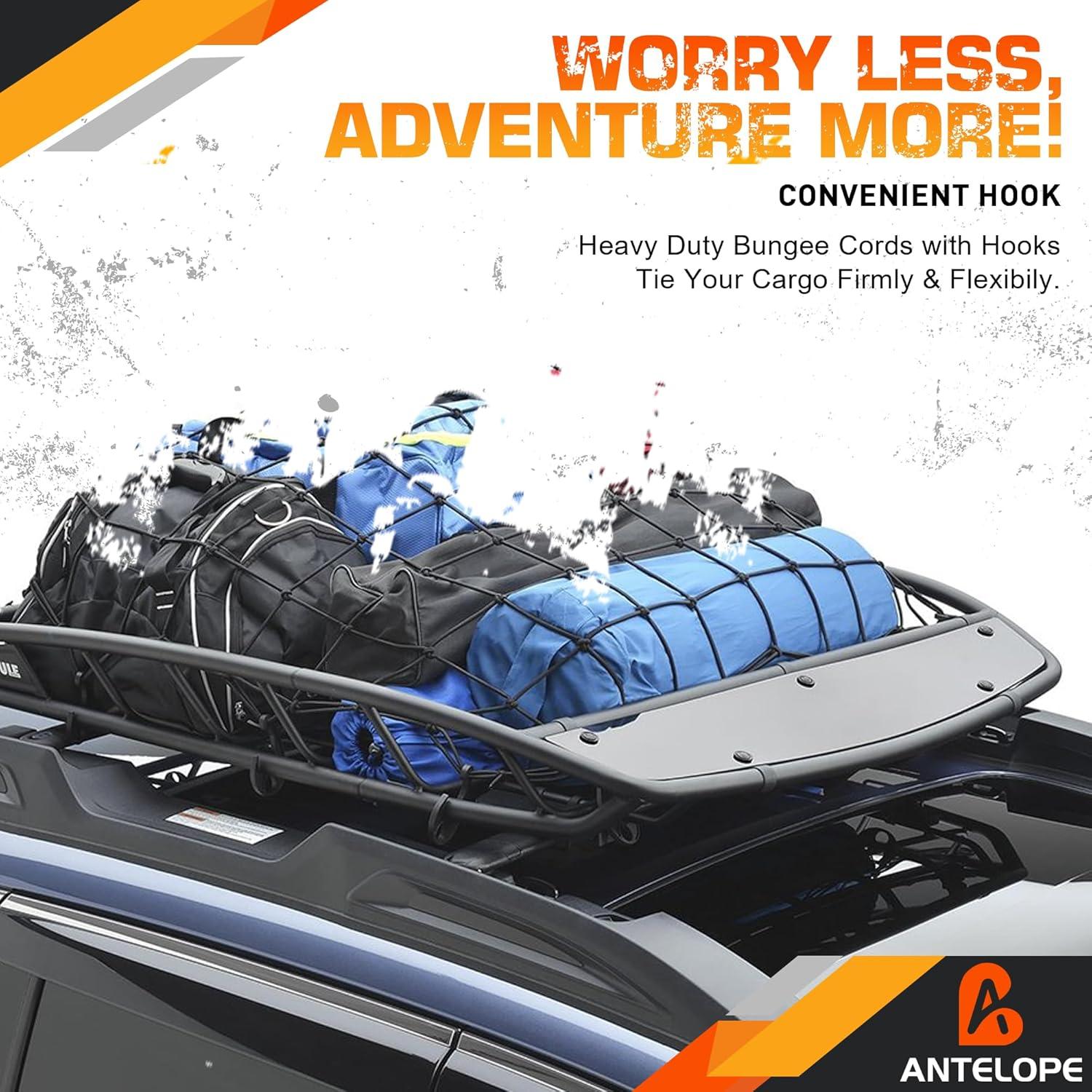 Juego de Cuerdas Bungee Ajustables ANTELOPE 20 Piezas 91.44 cm