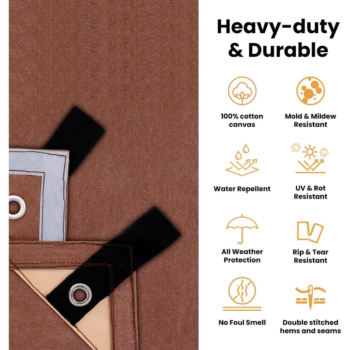 Lona de Tela Resistente al Agua WHITEDUCK 2.44m x 6.1m Oliva