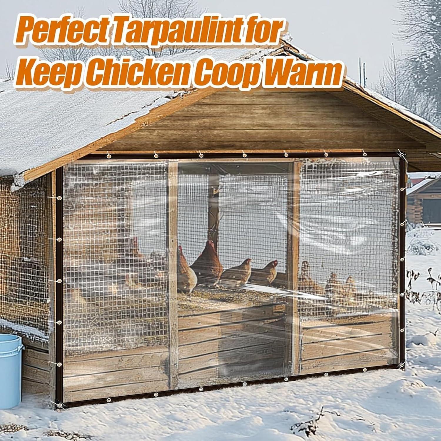 Lona transparente impermeable FFKQBH 2.01 x 3.05 m para exteriores