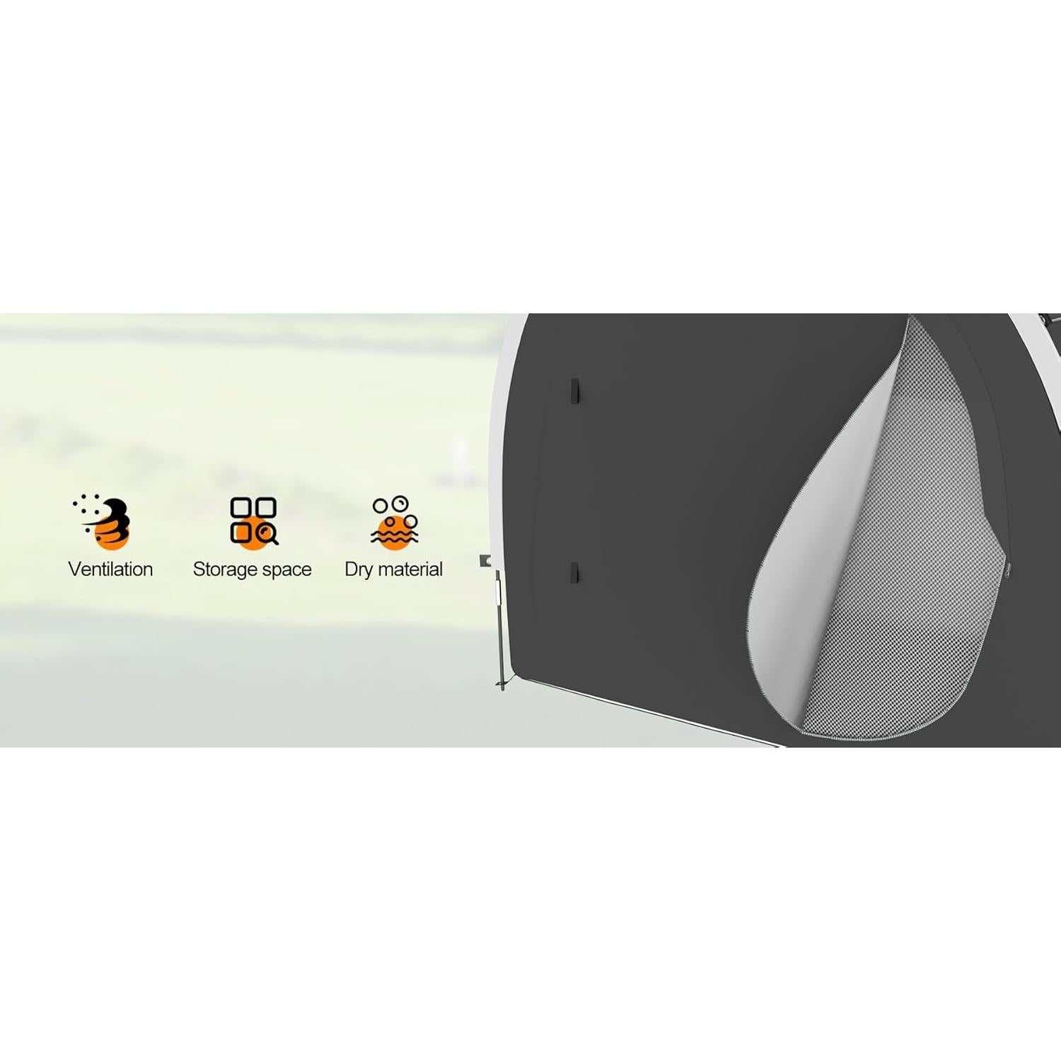 Cobertizo de Almacenamiento para Bicicletas Cepkquis 3 Bicicletas 210D