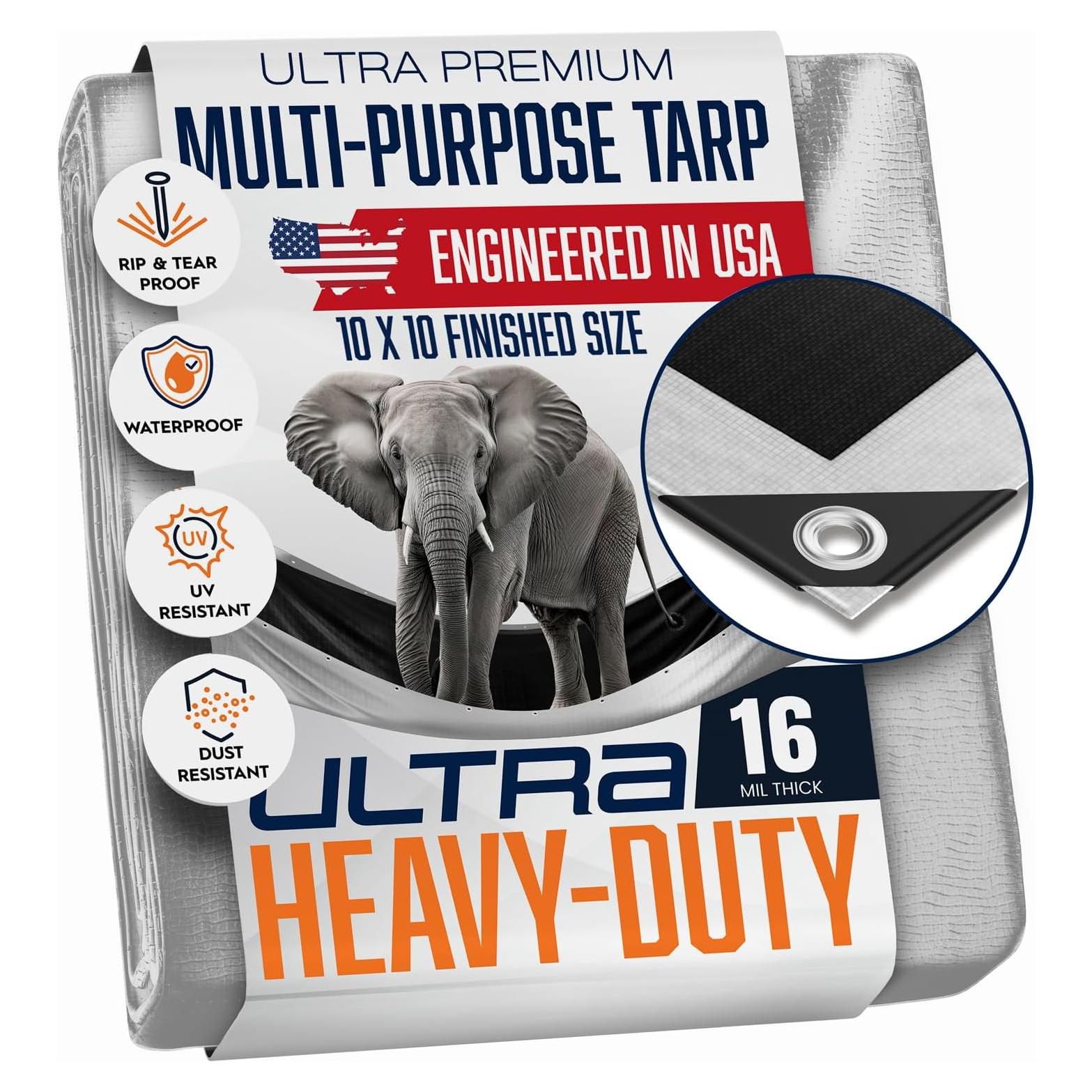 Lona Plástica Impermeable KING-A-MA-JIGS 3.05x3.05m 16 Mil