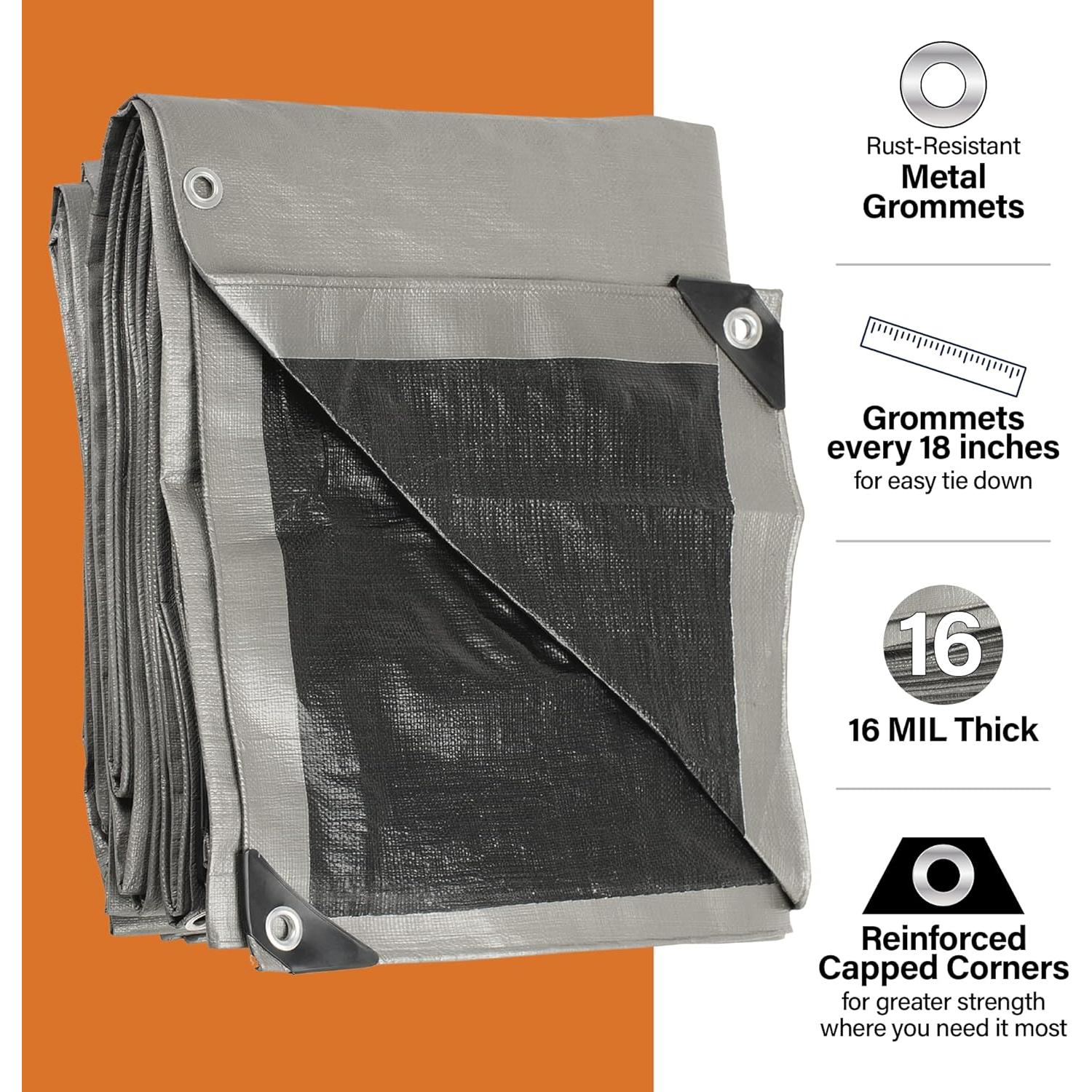 Lona Plástica Impermeable KING-A-MA-JIGS 3.05x3.05m 16 Mil