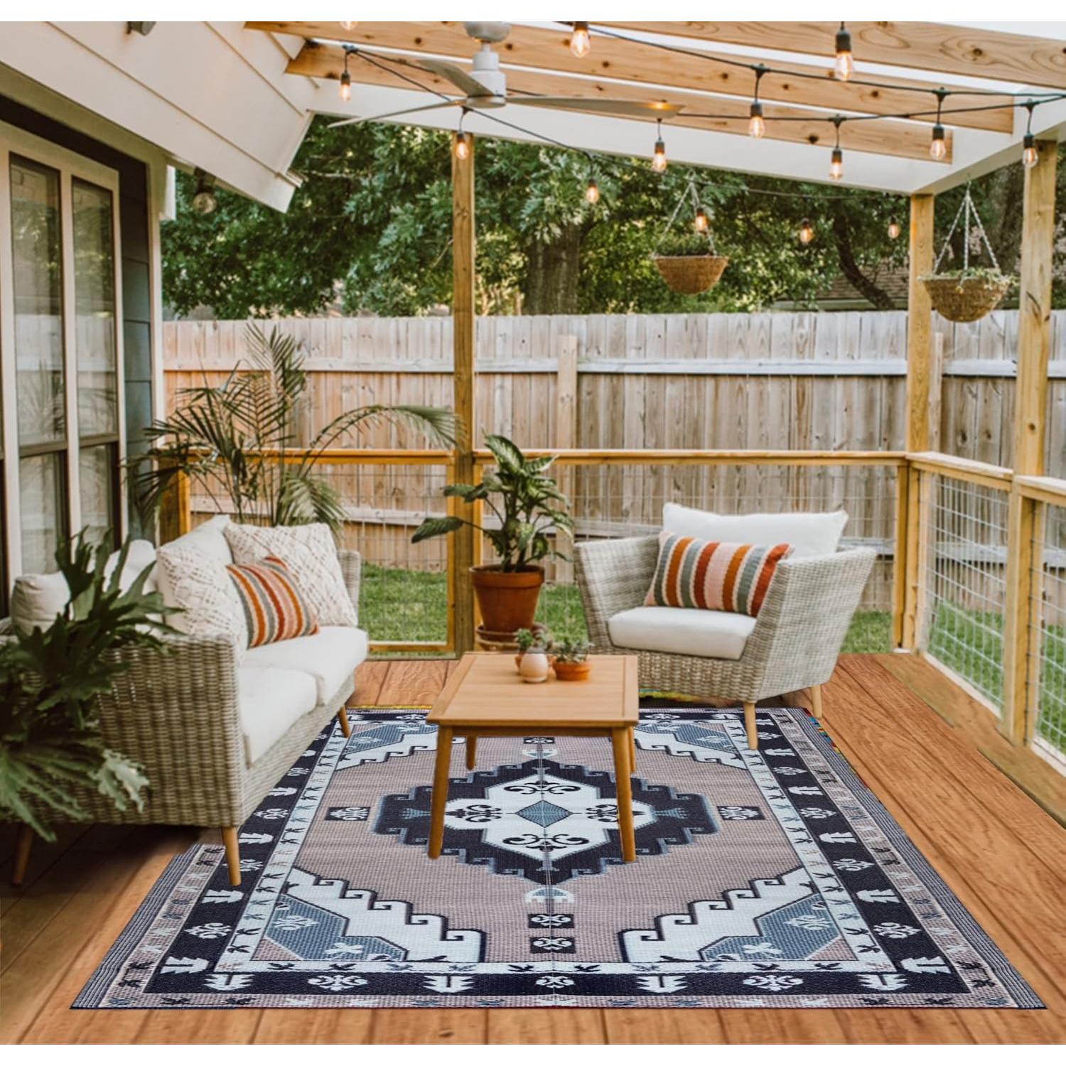 Alfombra Exterior BalajeesUSA 1.83x2.74m Reversible Impermeable