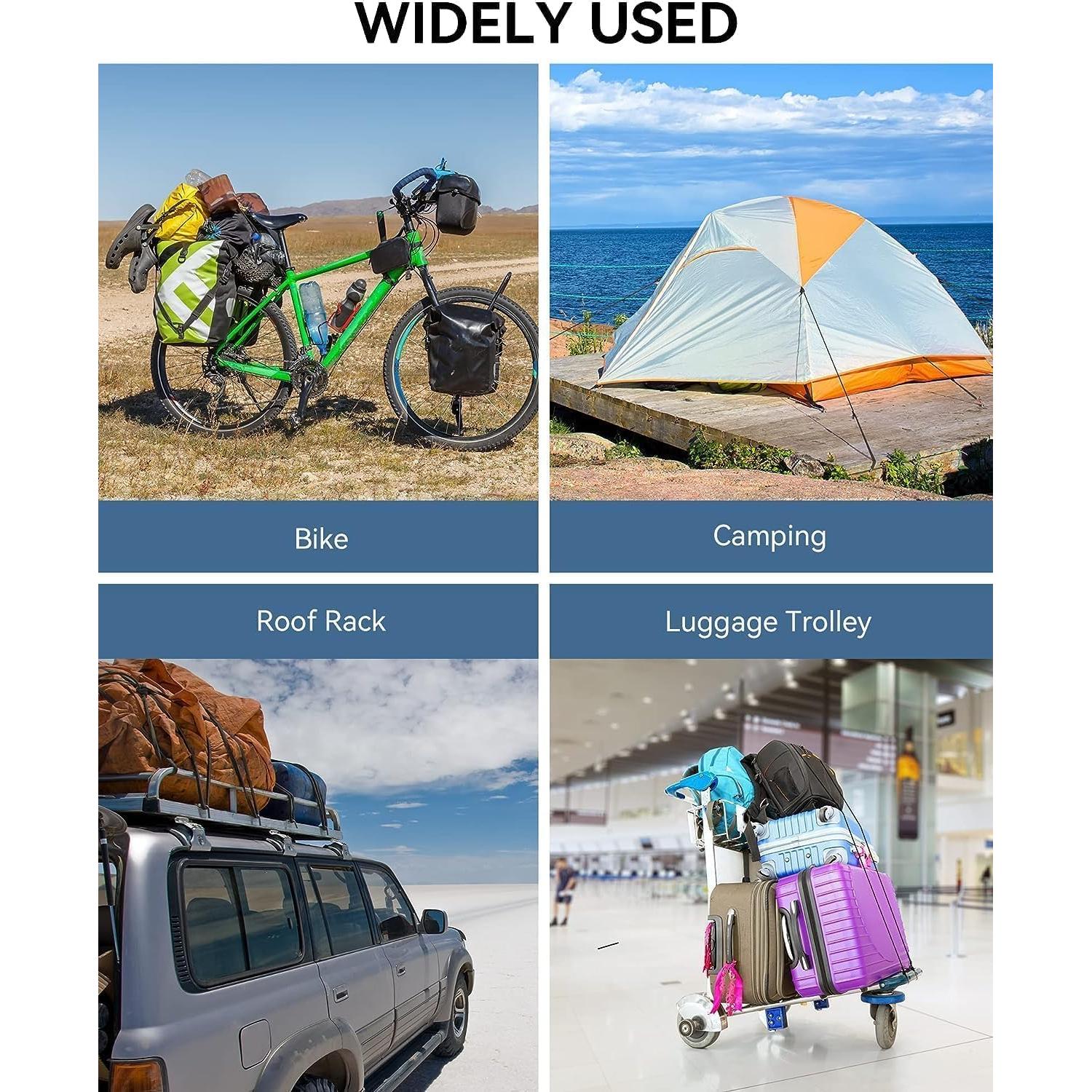 Paquete de 6 correas elásticas ajustables LuckyStraps 121.92 cm