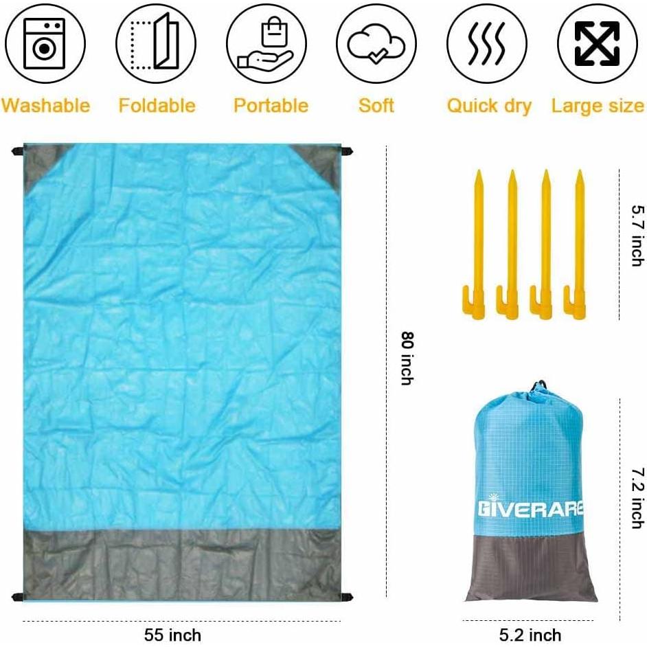 Manta de Playa GIVERARE Sandfree Impermeable 203x140 cm