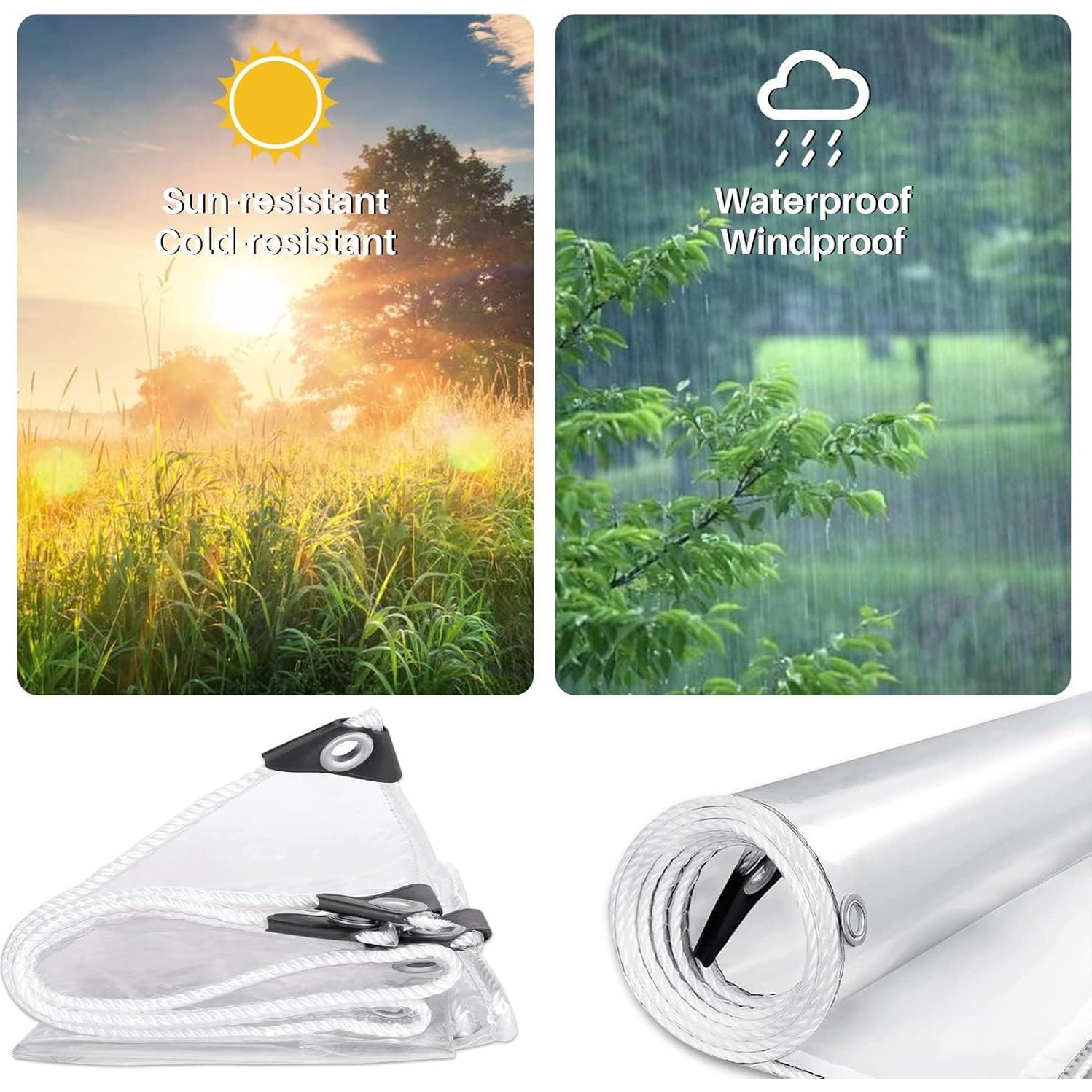 Lona Transparente Resistente al Agua JIAN YA NA 1x5m PVC