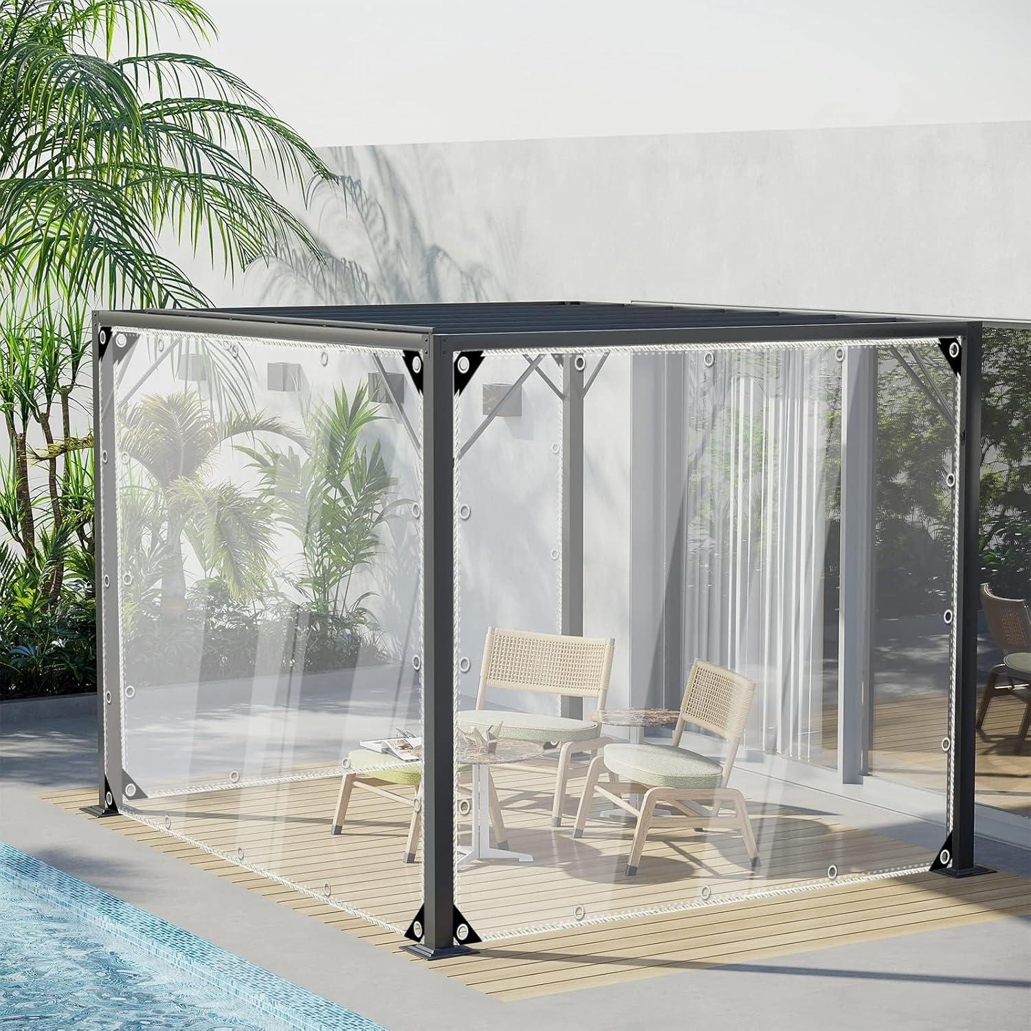 Lona Transparente Resistente al Agua JIAN YA NA 1x5m PVC