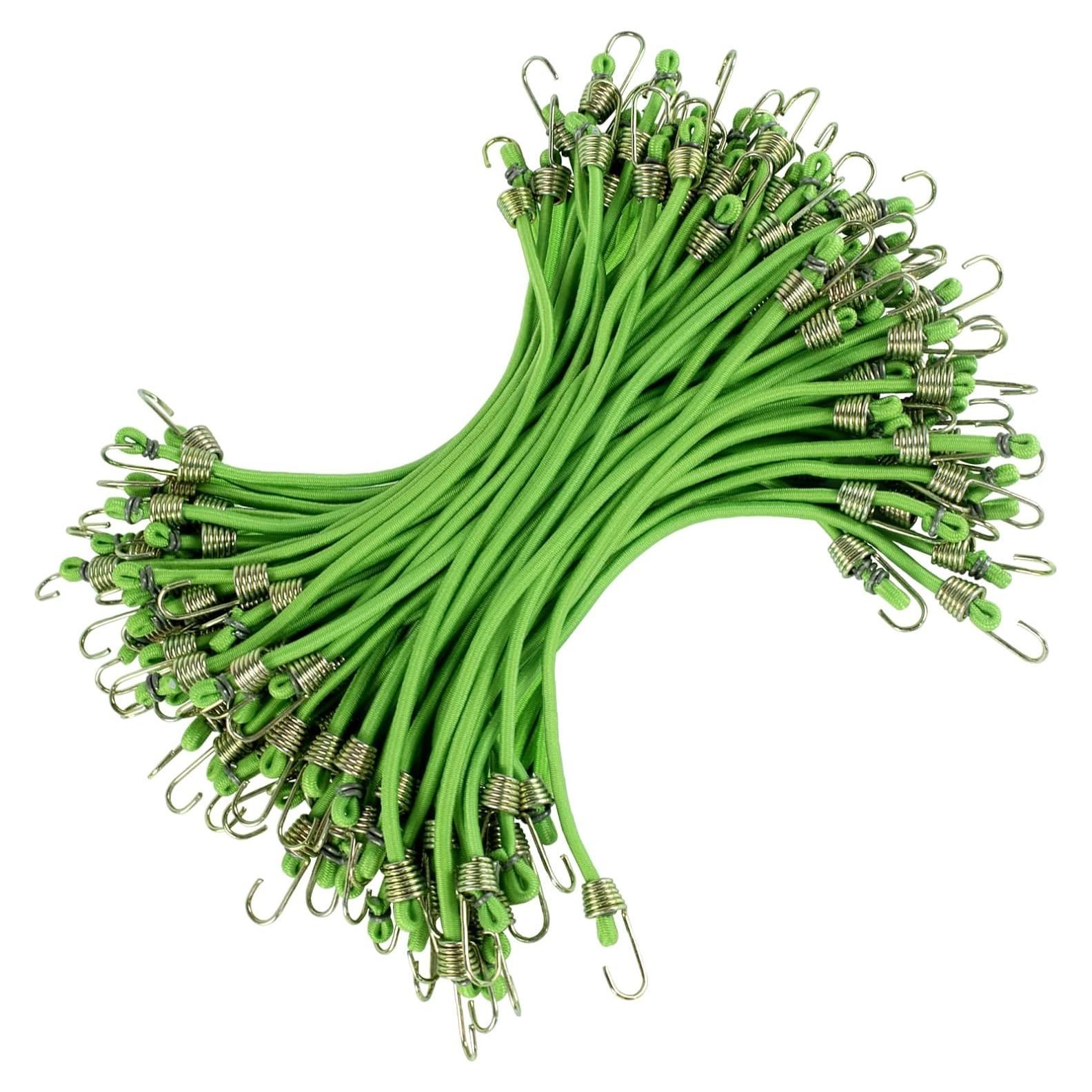 Paquete de 50 Cuerdas Elásticas Pequeñas Genérico 25.4 cm Verde
