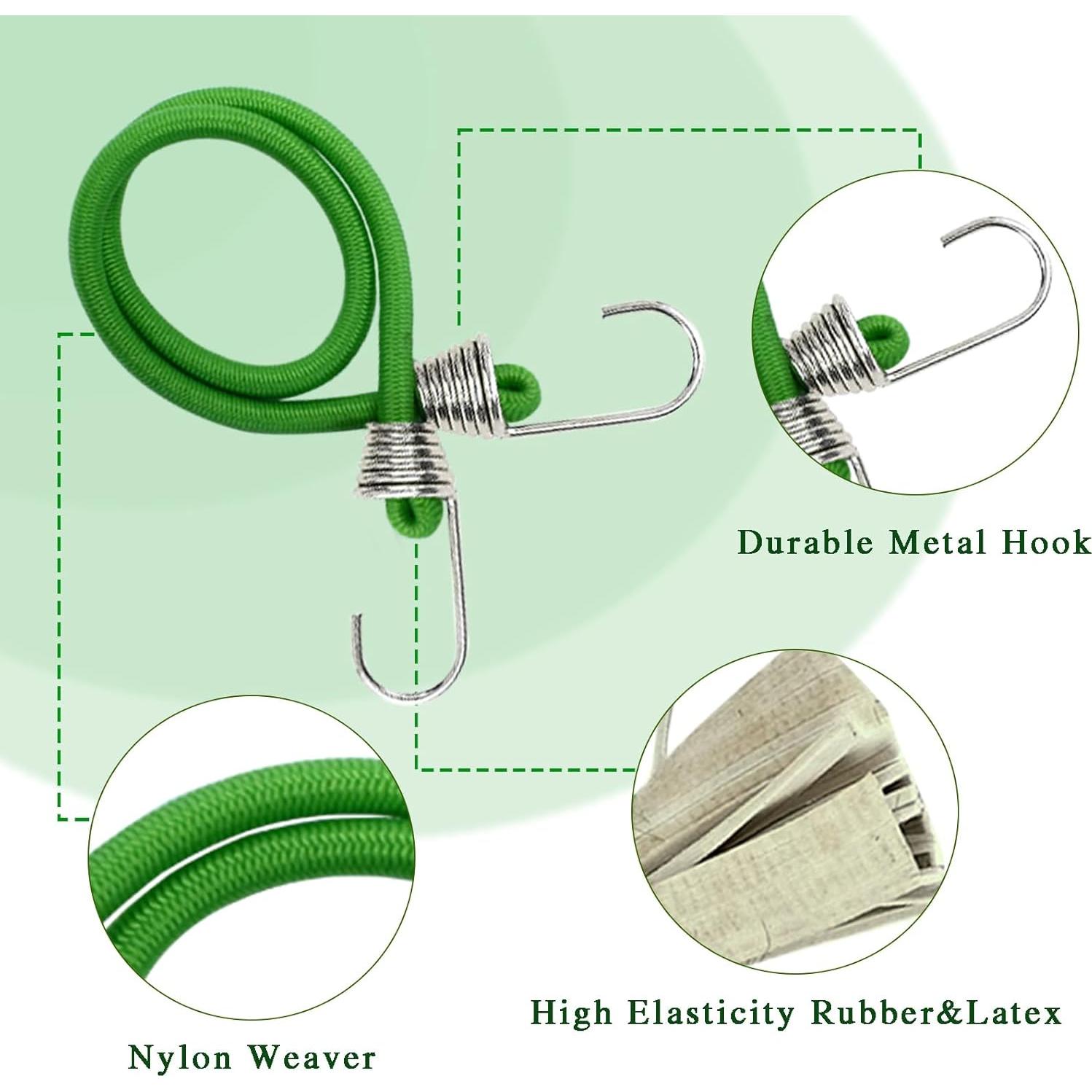 Paquete de 50 Cuerdas Elásticas Pequeñas Genérico 25.4 cm Verde