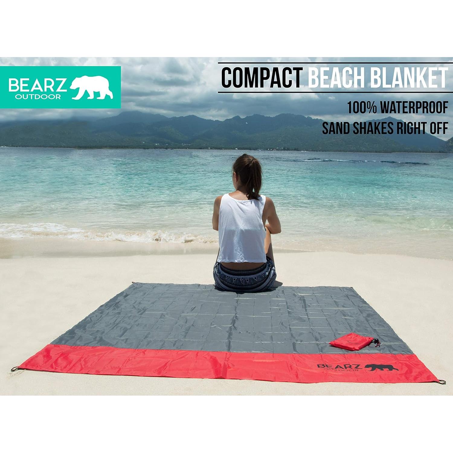 Manta Plegable BEARZ Outdoor Impermeable 152x140 cm Rojo