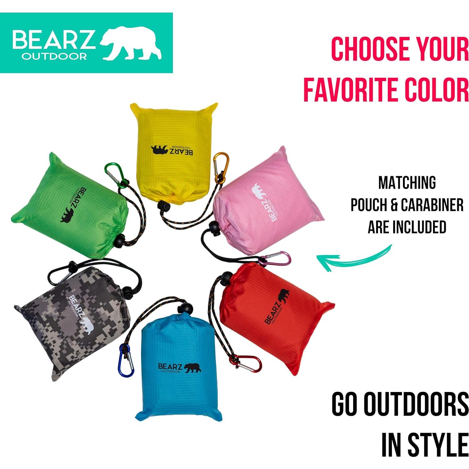 Manta Plegable BEARZ Outdoor Impermeable 152x140 cm Rojo