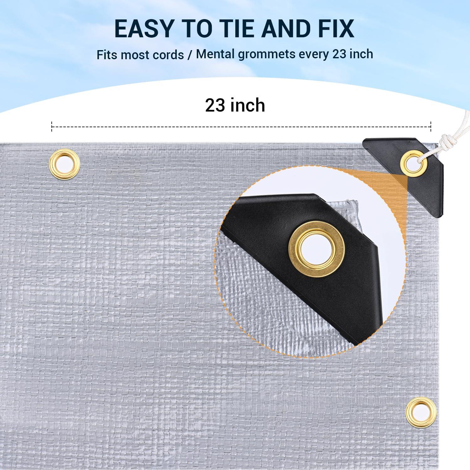 Lona Impermeable Keten 3.05x3.05m 16 Mil Resistente UV