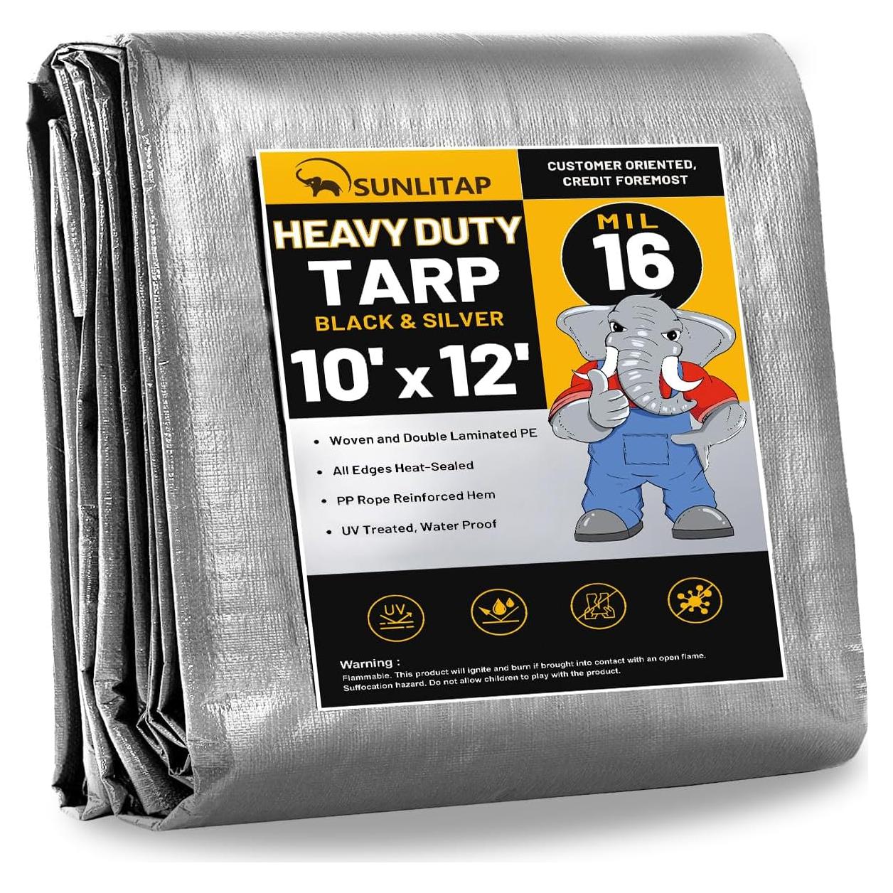 Lona Impermeable SUNLITAP 16 Mil 3.05x3.66 Metros Reforzada