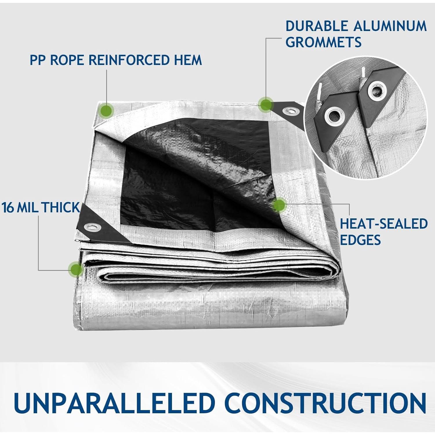 Lona Impermeable SUNLITAP 16 Mil 3.05x3.66 Metros Reforzada