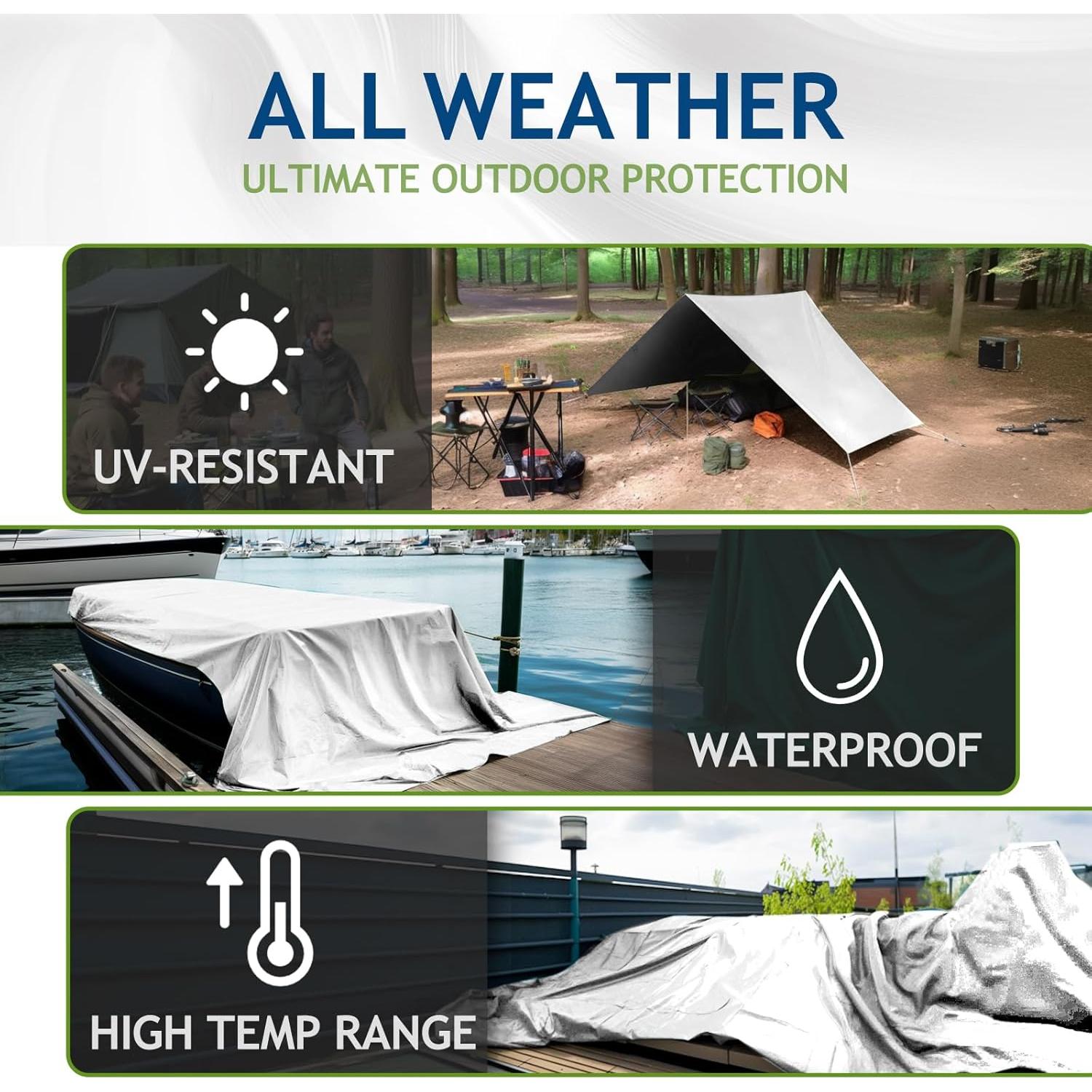 Lona Impermeable SUNLITAP 16 Mil 3.05x3.66 Metros Reforzada