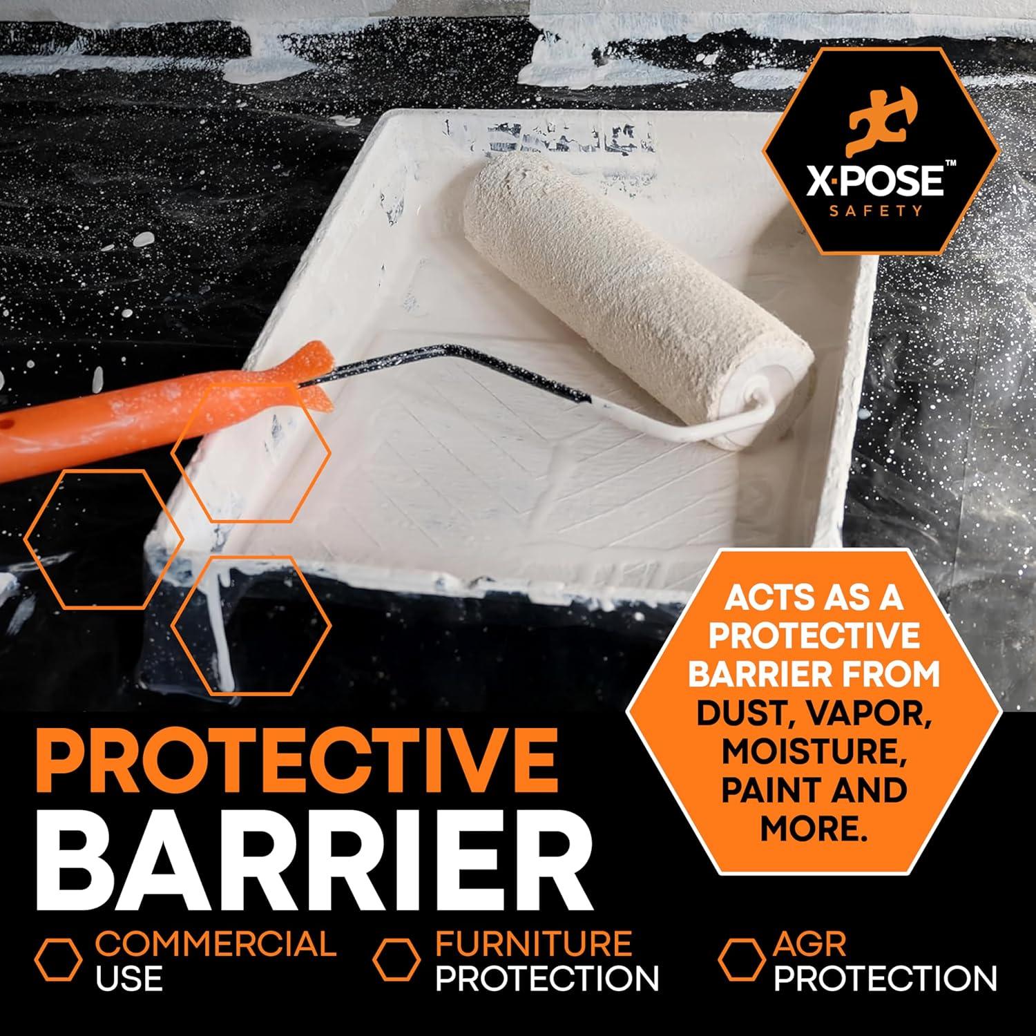 Cubierta Plástica Negra 3.04 m x 30.48 m Xpose Safety - Impermeable