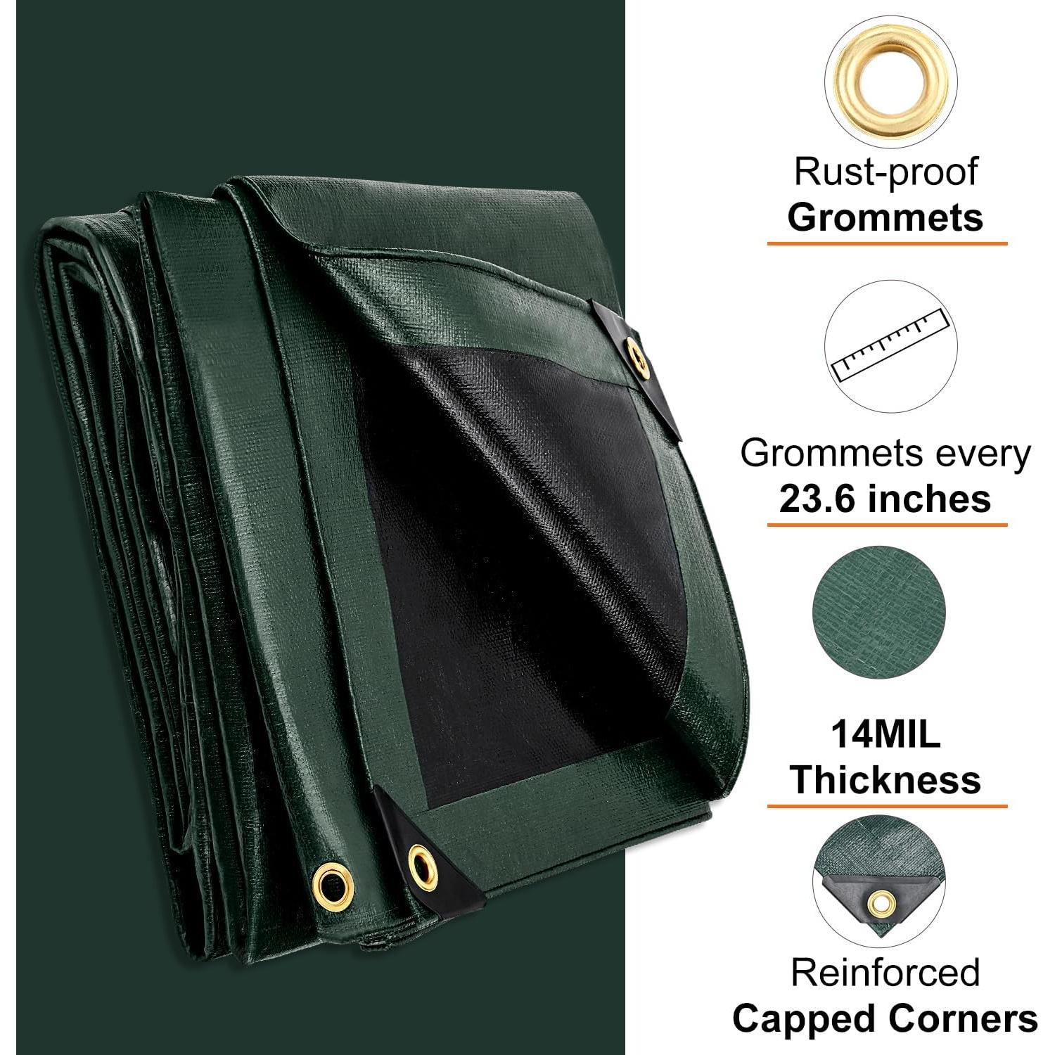 Lona Impermeable Patiobay 14 Mil 3.05x6.1 Metros Verde