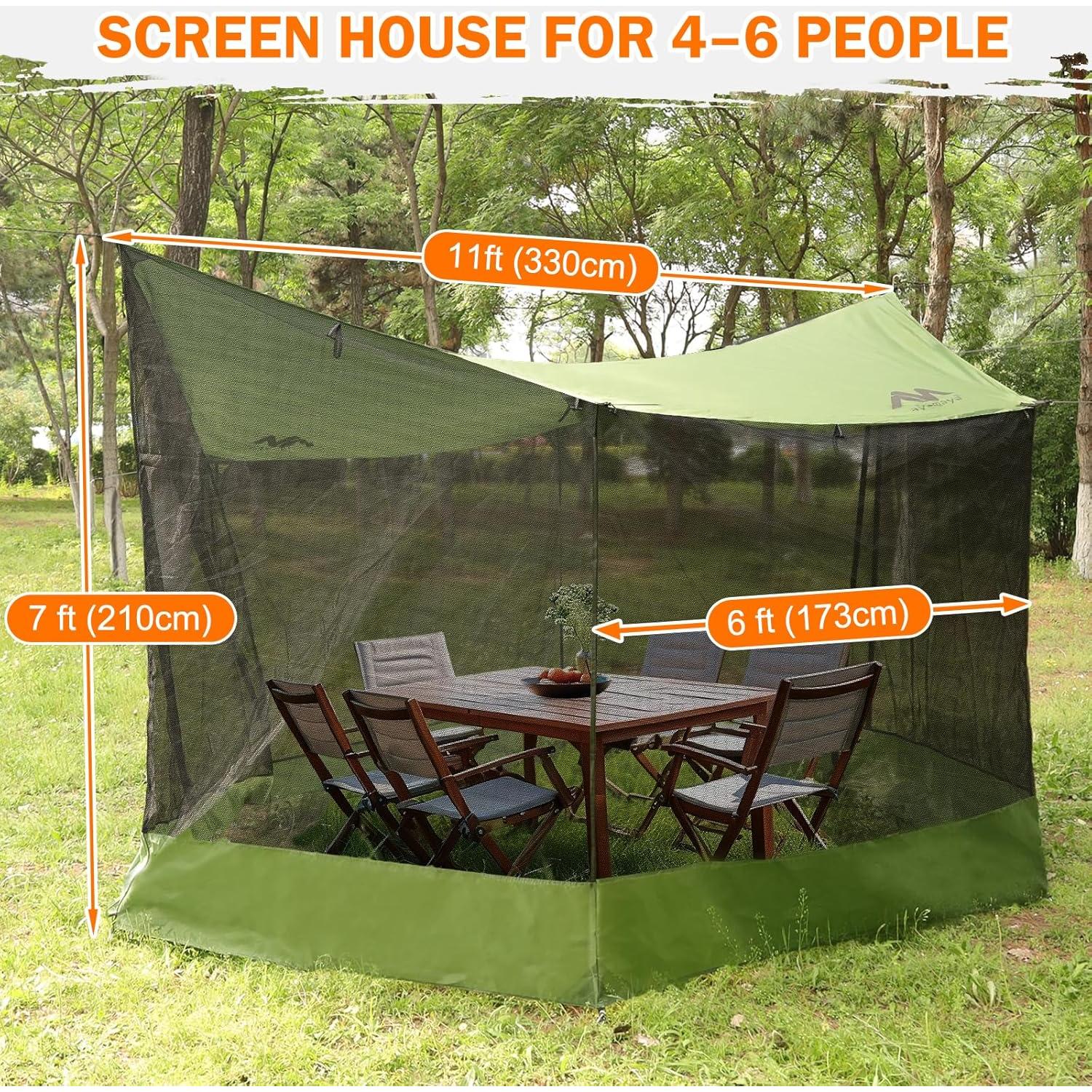 Lona de Camping Ayamaya 5.49x3.35m con Red Antimosquitos