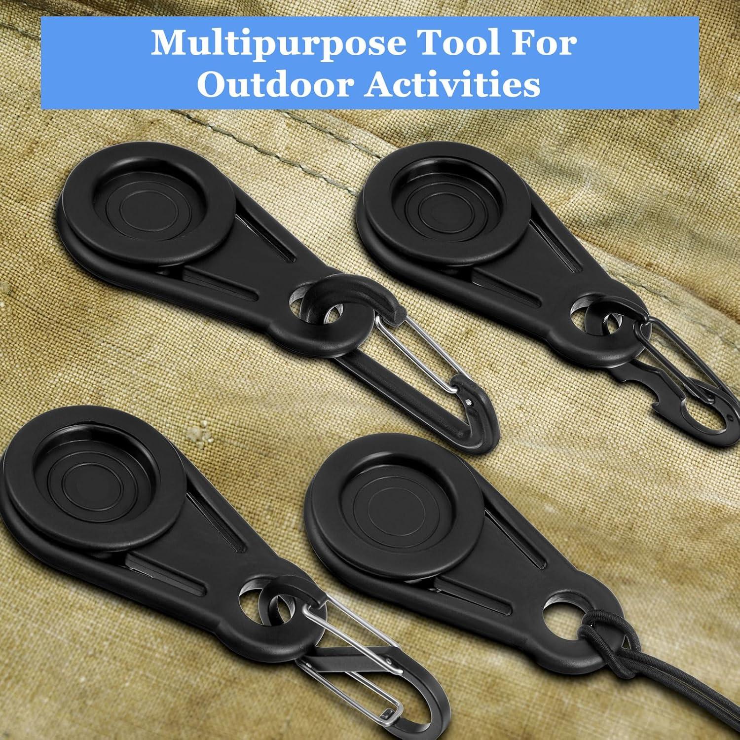 Clips de Lona Hotop 20 Pcs Alta Resistencia Camping 8.4x4.6cm