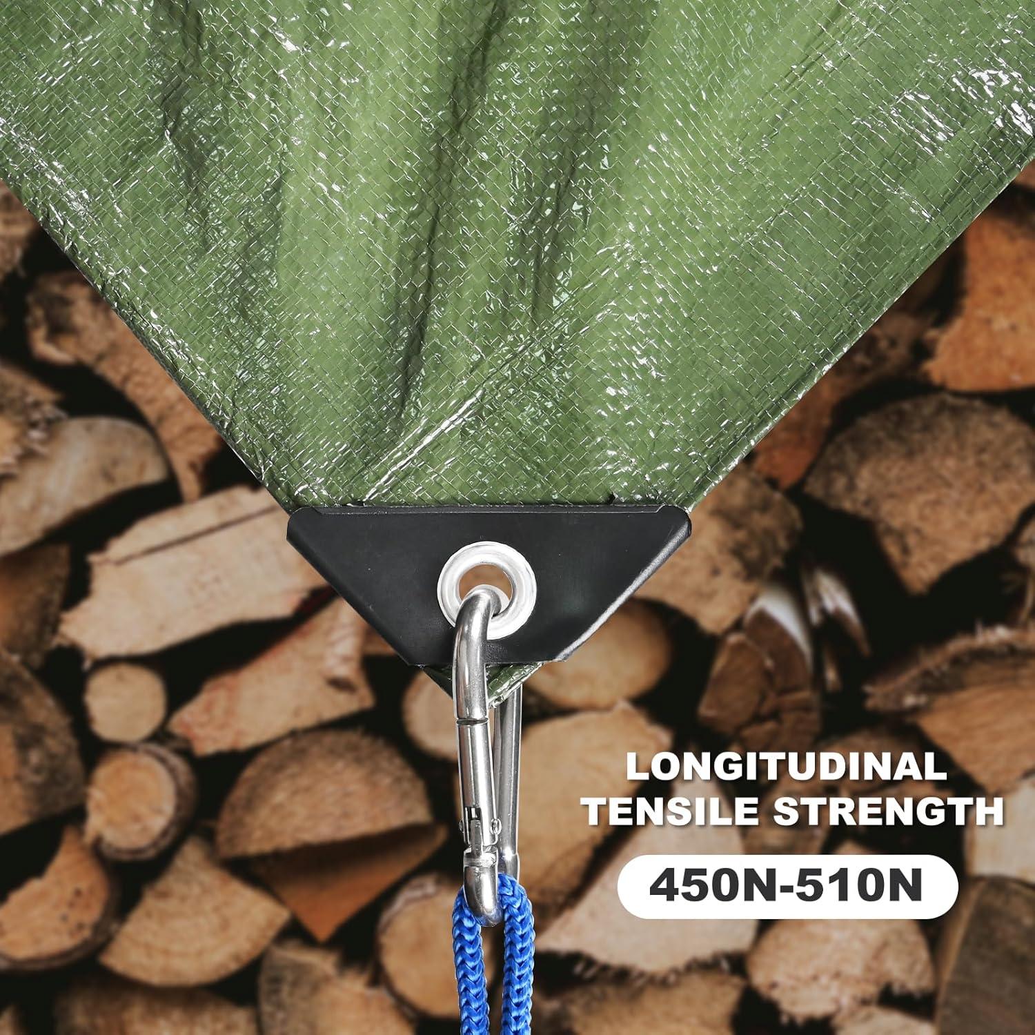 Lona Impermeable BSRHOME 2.44x3.05m Verde 0.20cm 2 Paquetes