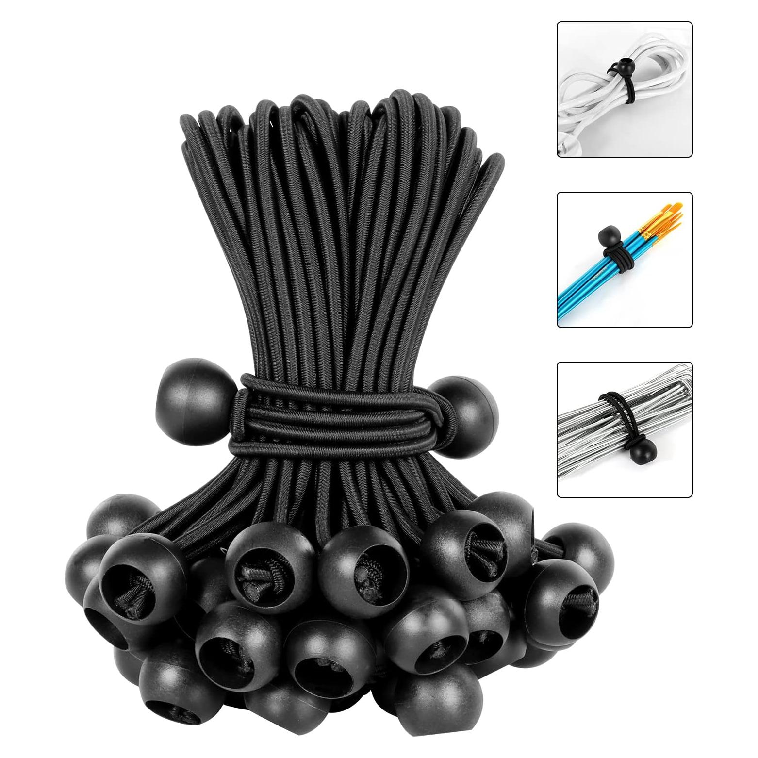 Cuerdas elásticas Kinzomor 20 cm con bolas - 50 PCS UV