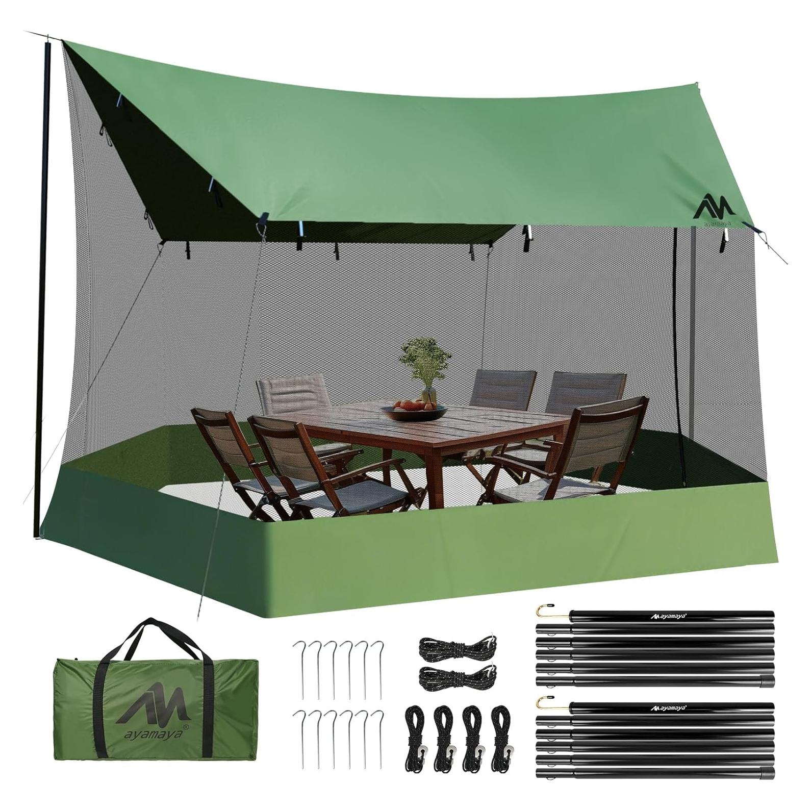 Casa de Pantalla Grande AYAMAYA 5.49x3.35m Toldo Camping Insectos