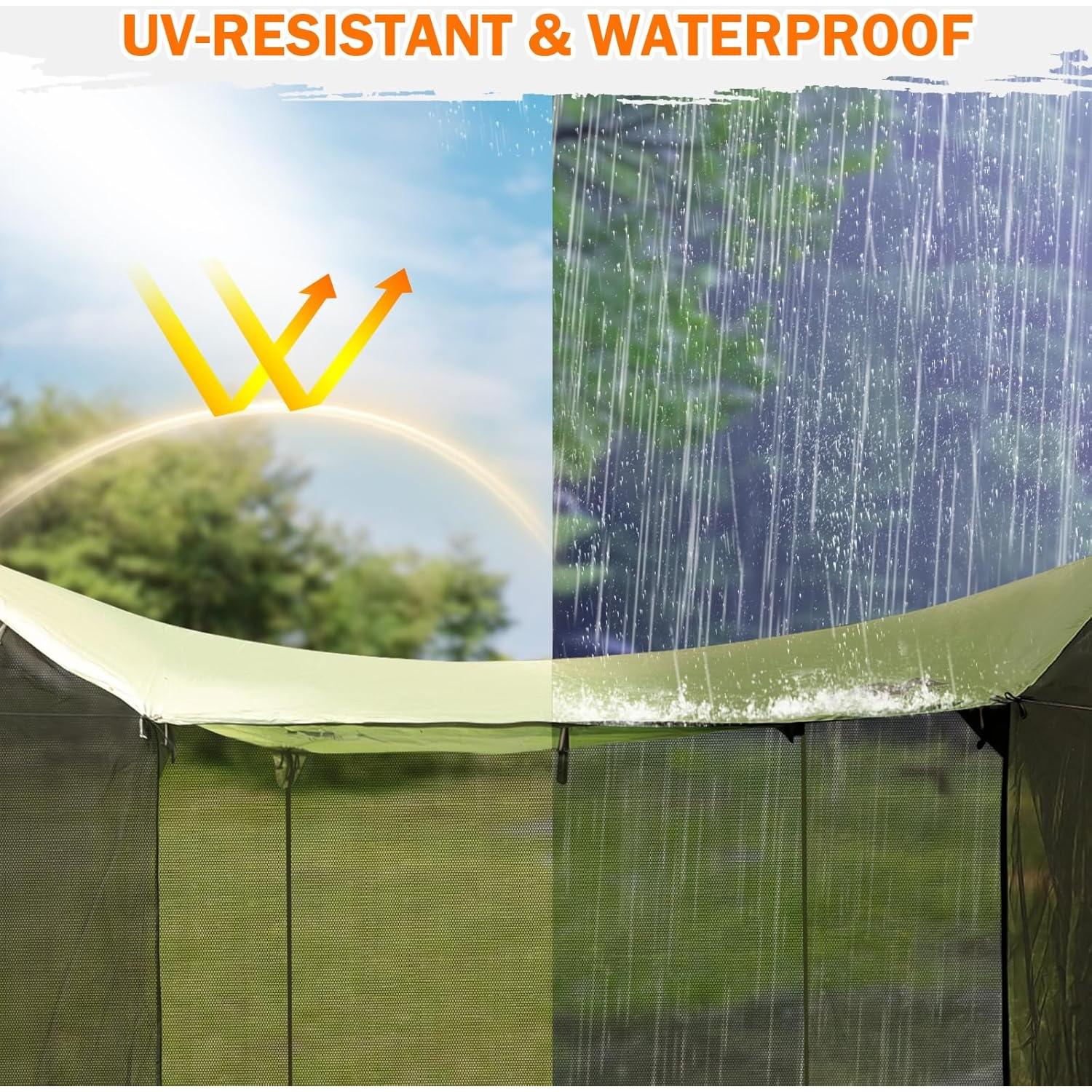 Casa de Pantalla Grande AYAMAYA 5.49x3.35m Toldo Camping Insectos