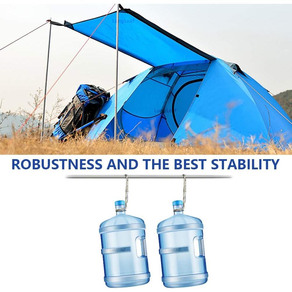 Postes de Tienda Ajustables de Acero Galvanizado - 2 Piezas