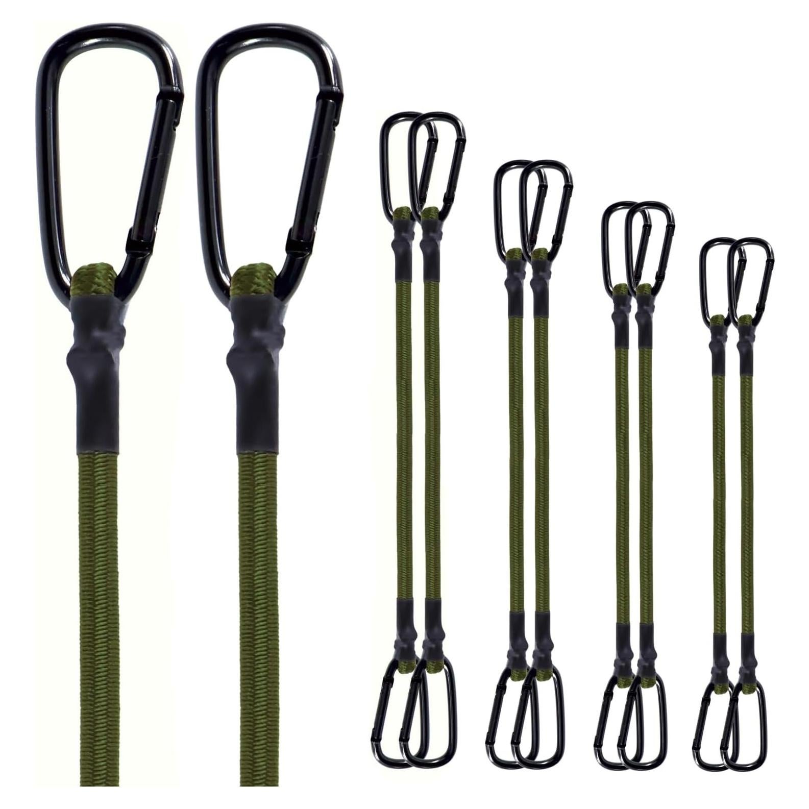 Paquete de 10 Cuerdas Bungee Ajustables BonsMax 45-121 cm