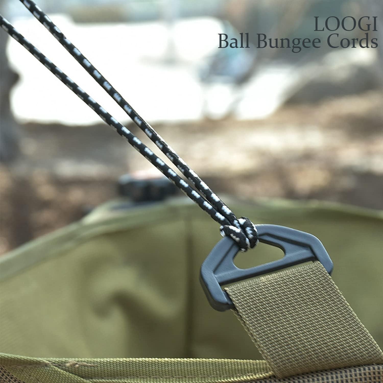Cuerdas Bungee LOOGI 50PCS 10cm Resistente UV para Camping