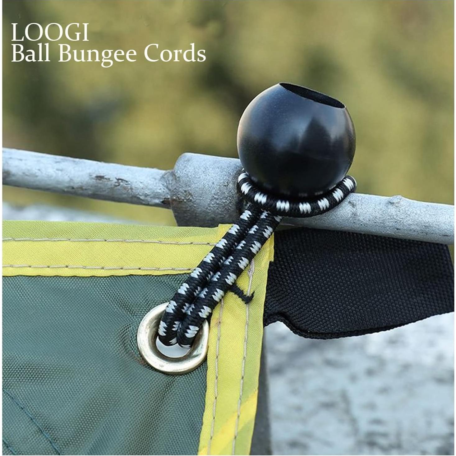 Cuerdas Bungee LOOGI 50PCS 10cm Resistente UV para Camping