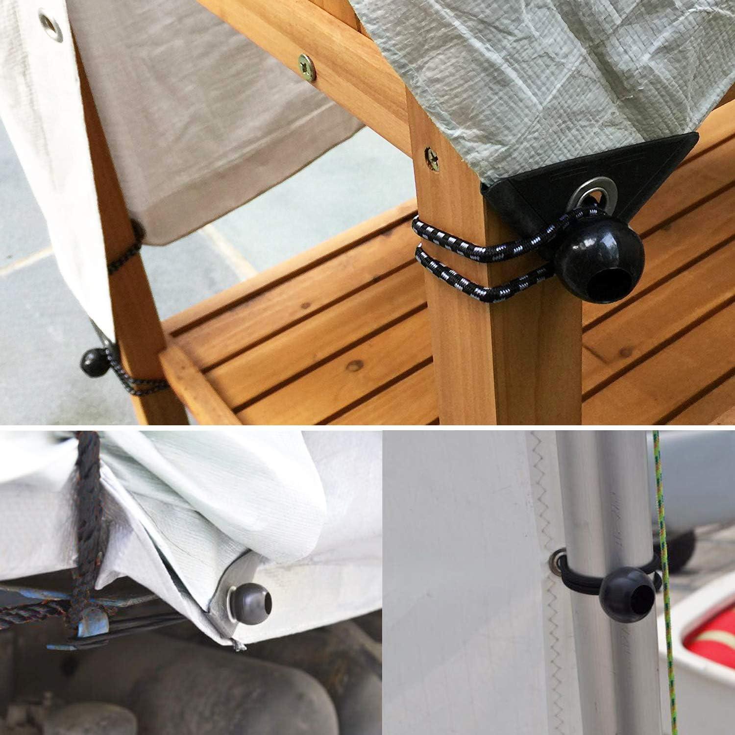 Cuerdas Bungee LOOGI 50PCS 10cm Resistente UV para Camping