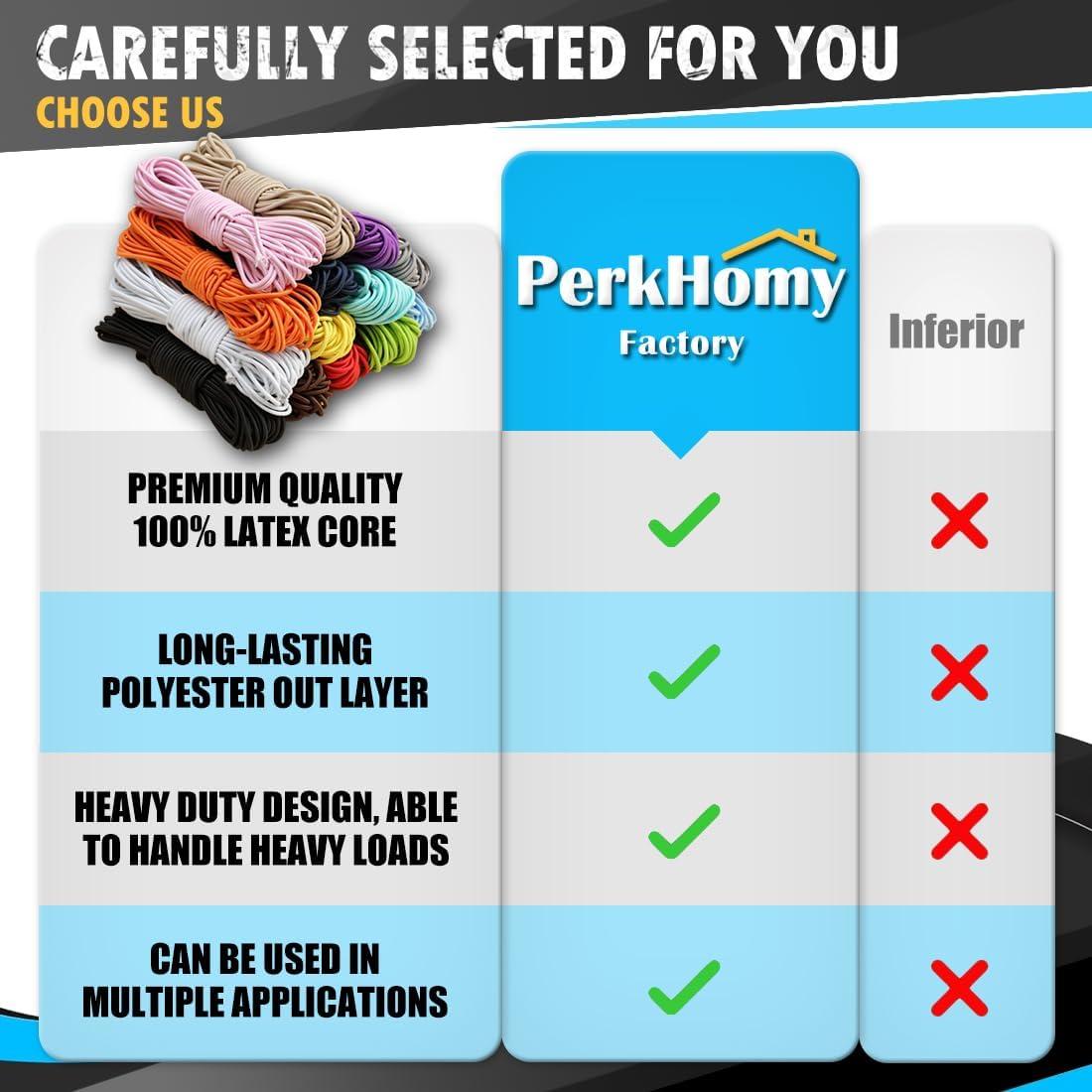 Cuerda Bungee PerkHomy 1/8" x 15.24m Verde Poliester