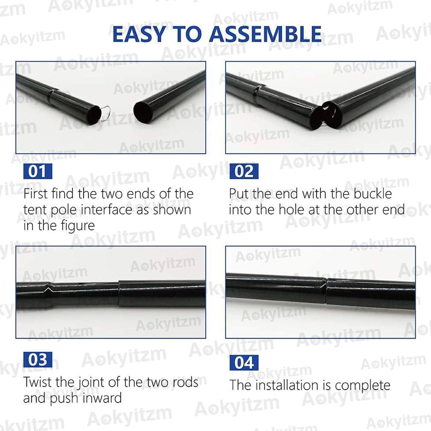 Postes de Tienda Portátiles Aokyitzm Ajustables 190 cm - 2 Piezas