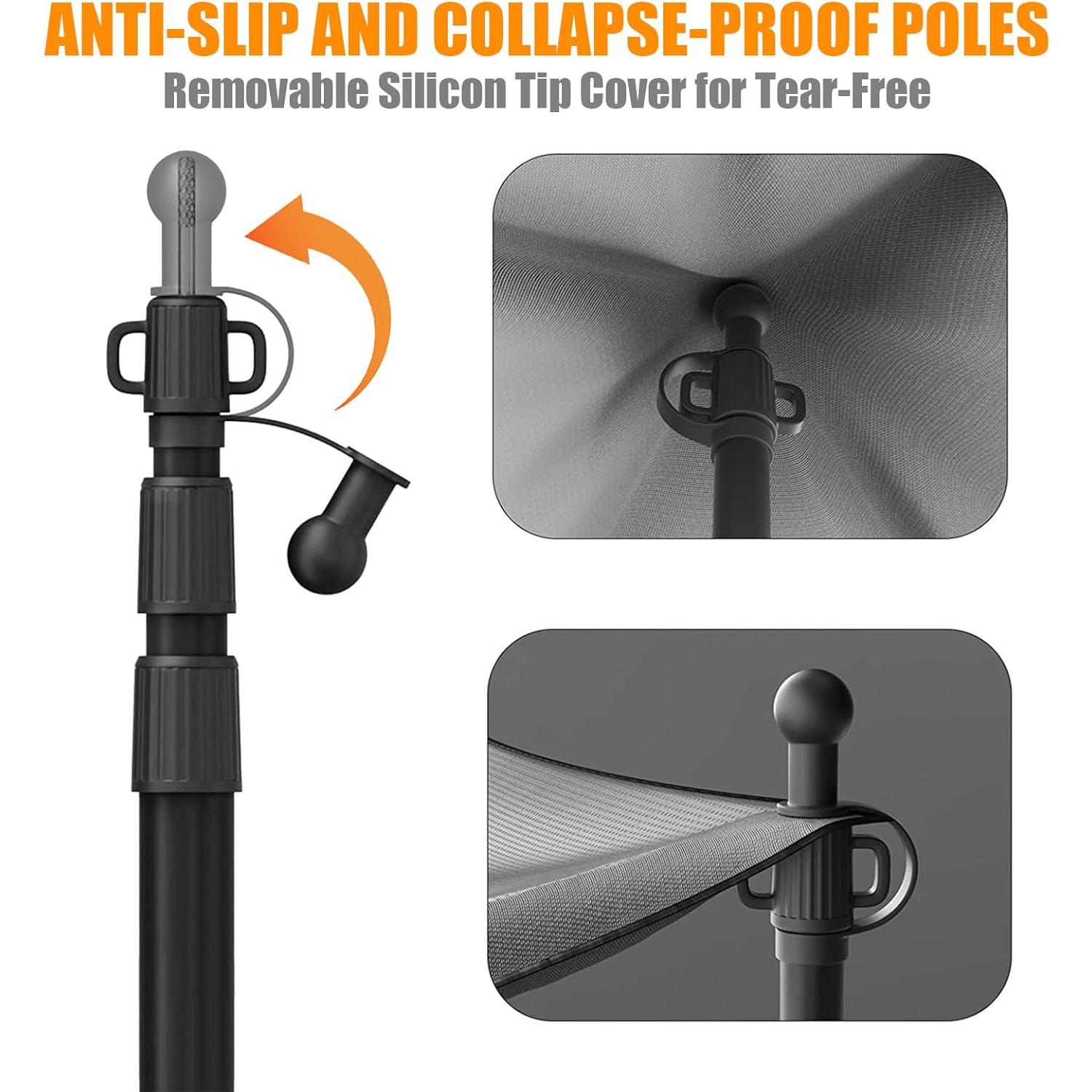 Postes de Lona Telescópicos WILDROAD 2.34 m Aluminio x4