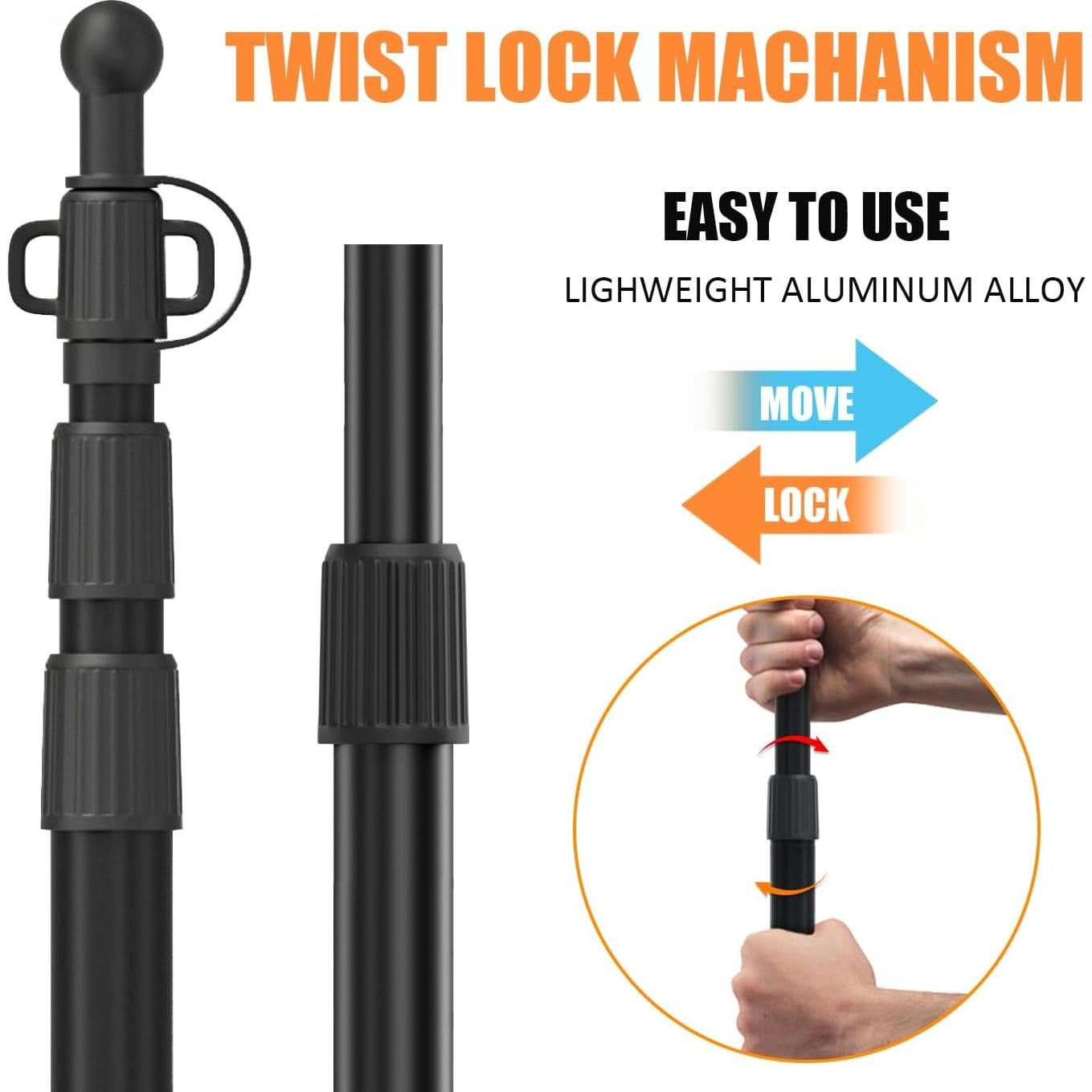 Postes de Lona Telescópicos WILDROAD 2.34 m Aluminio x4