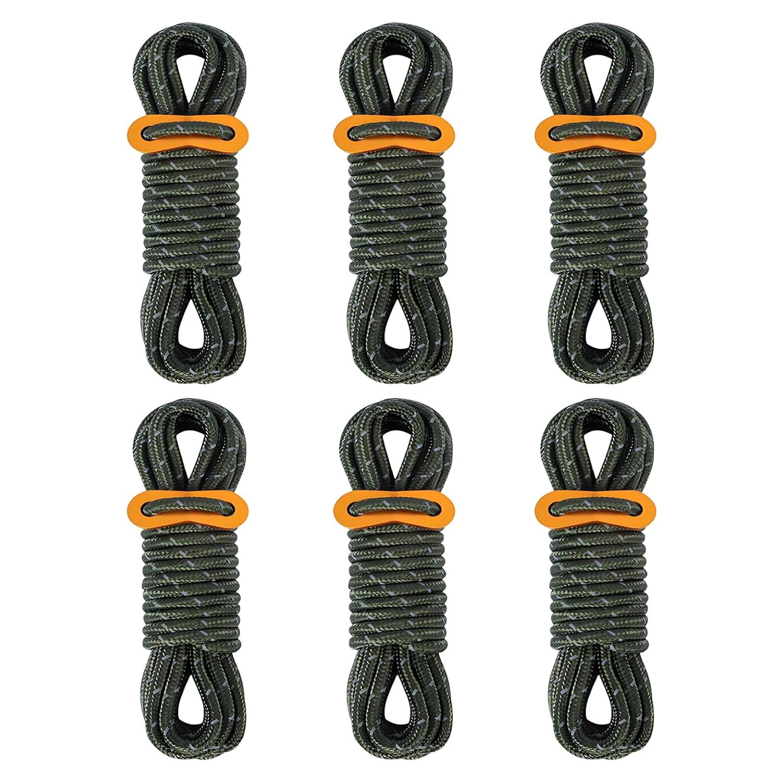 Cuerdas de Tienda CONBOLA 6 Unidades 5mm Ajustador Aluminio