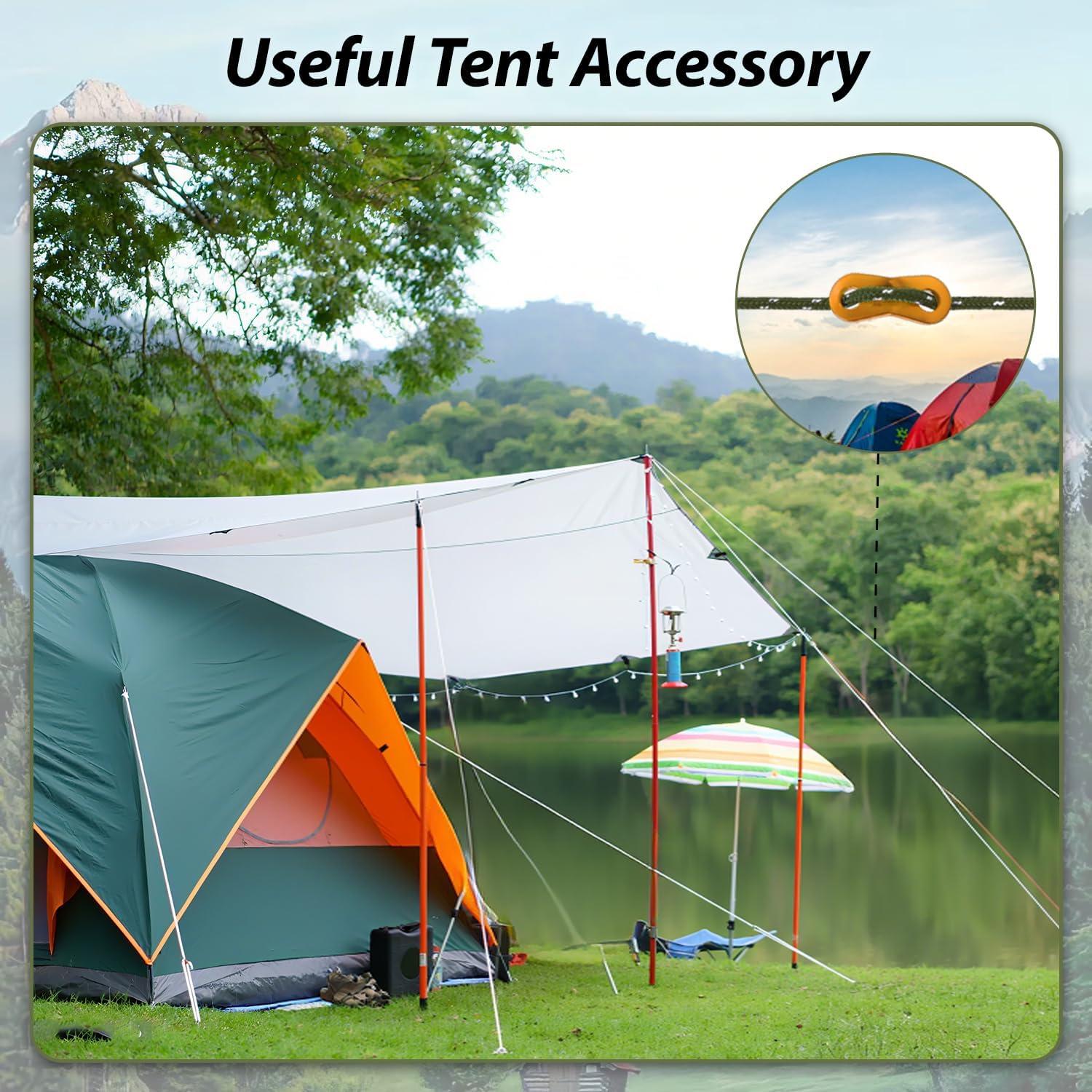 Cuerdas de Tienda CONBOLA 6 Unidades 5mm Ajustador Aluminio