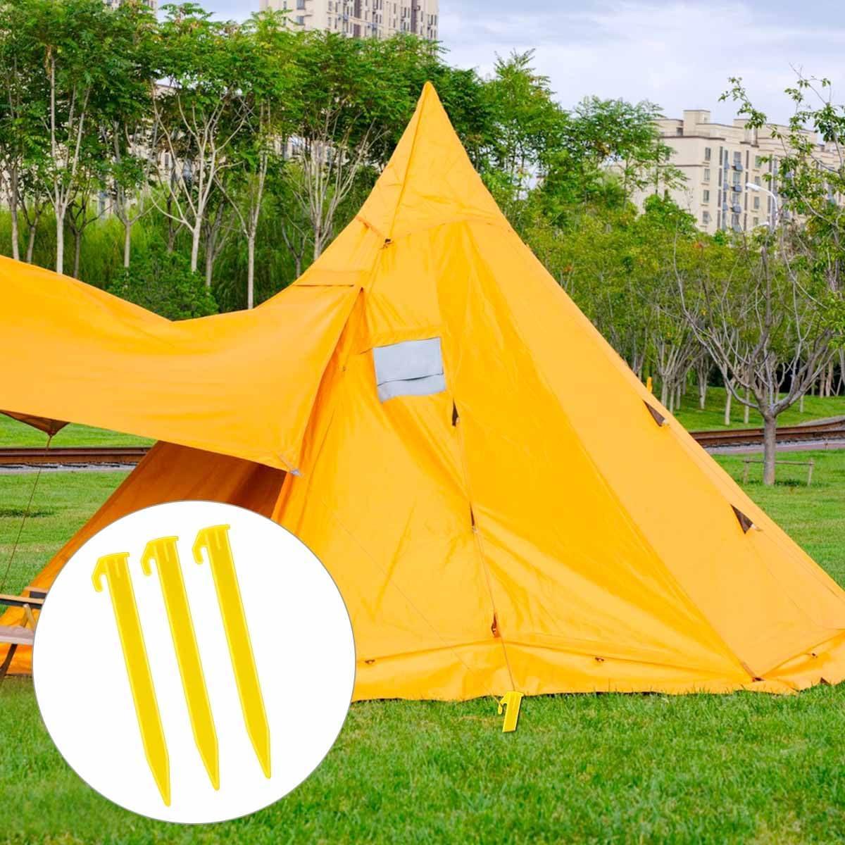 Paquete de 10 Estacas de Plástico Amarillas TKYPZY 12.7 cm