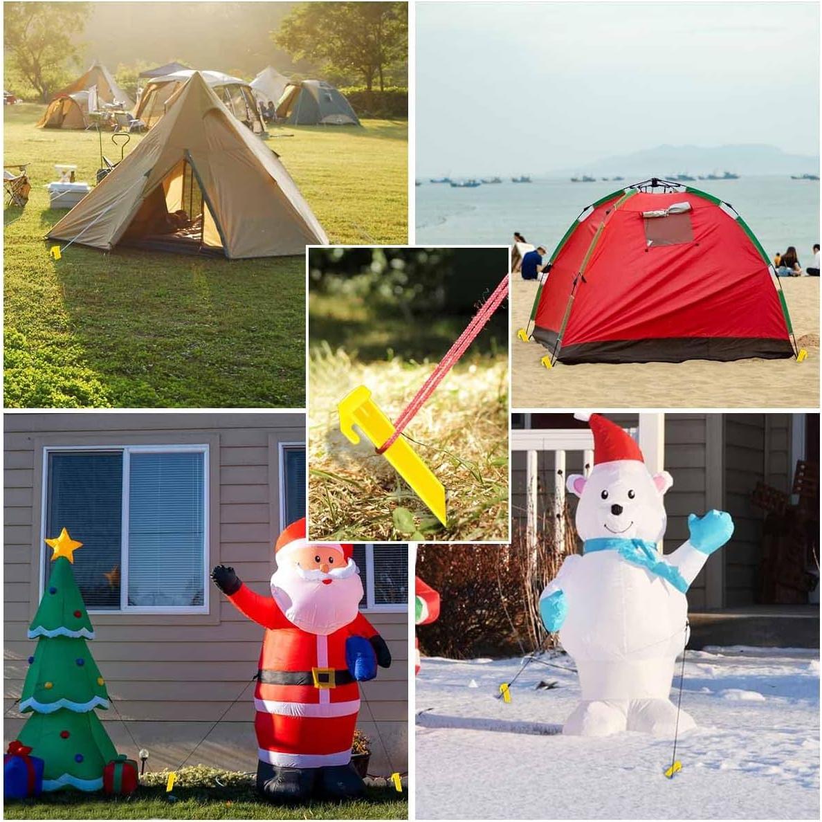 Paquete de 10 Estacas de Plástico Amarillas TKYPZY 12.7 cm