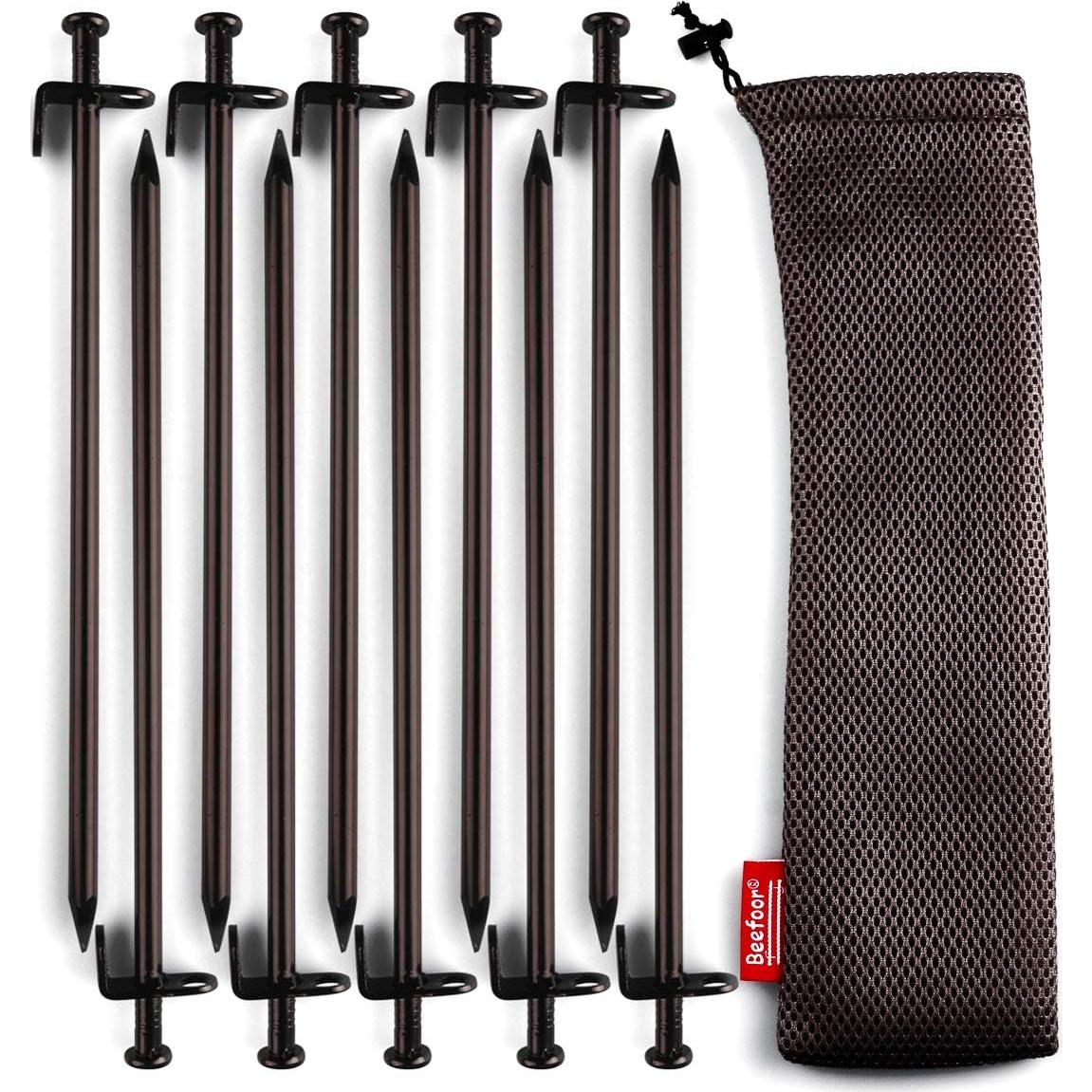 Estacas de Tienda Beefoor de Acero 30.48 cm Pack 10