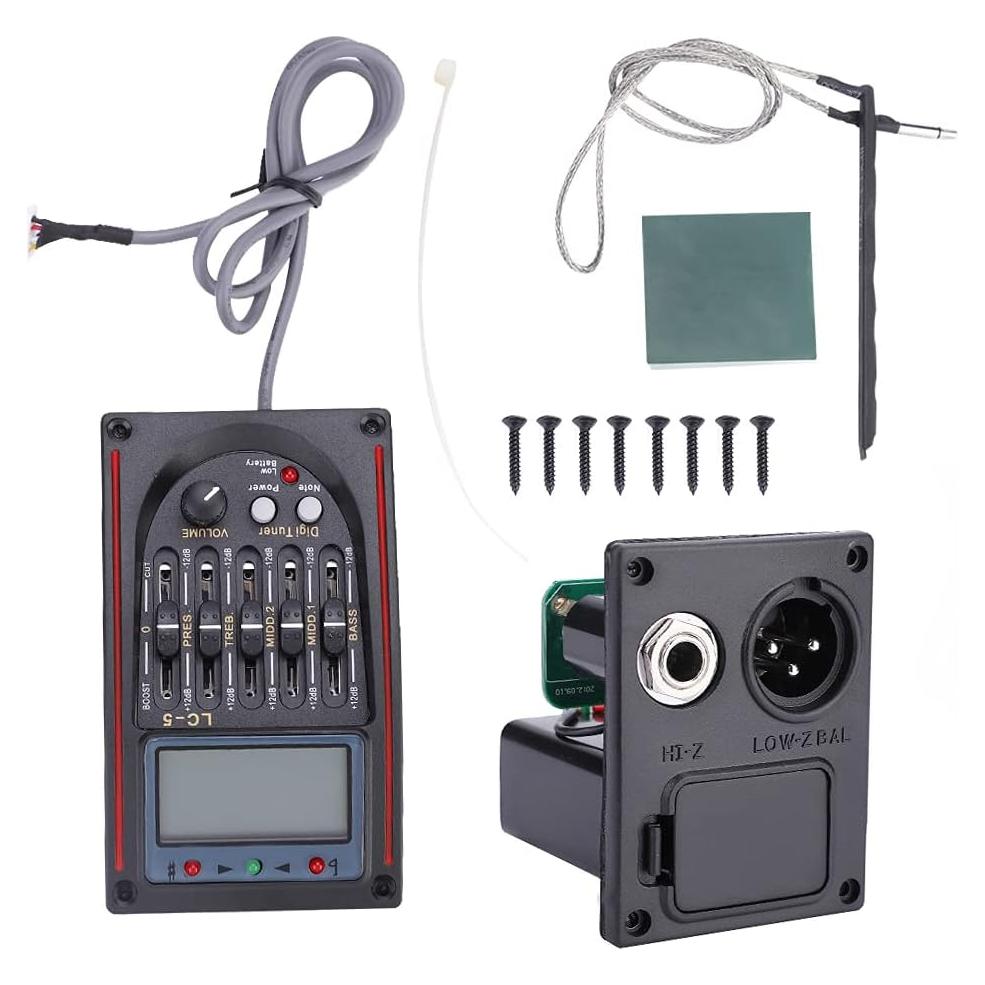Ecualizador de Pastilla para Guitarra Acústica GOTOTOP LCD 5 Bandas